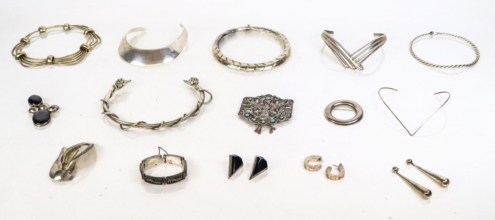 Collection of Mexican Silver Jewelry & Accessories (1 of 20)