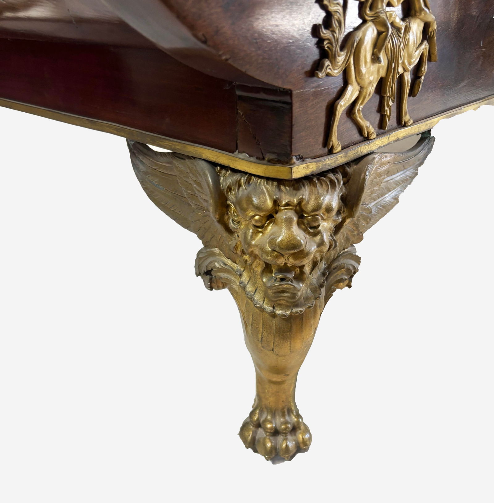 French Empire Mahogany & Gilt Bronze Recamier - 8