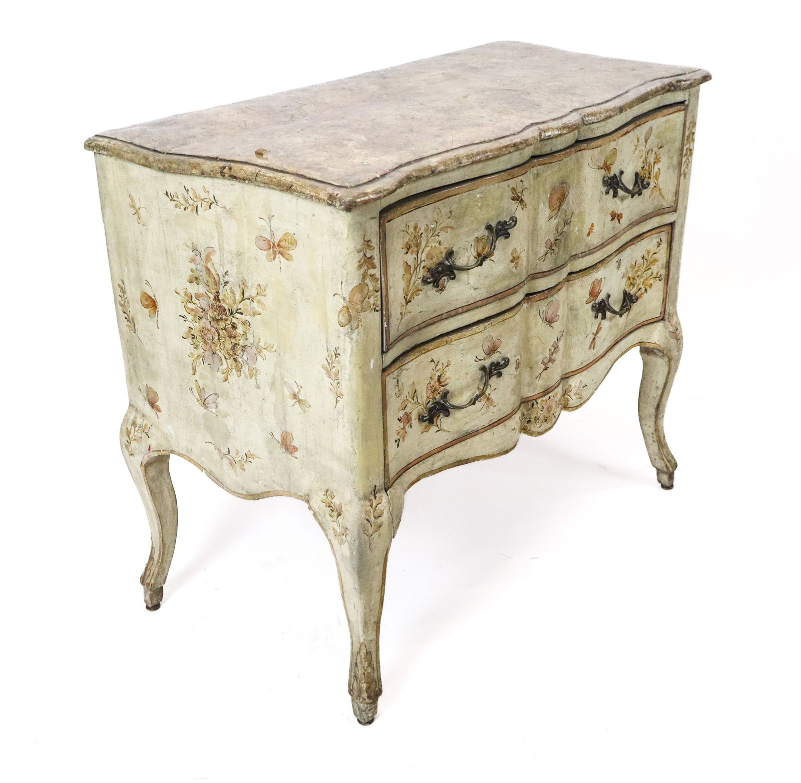 Italian Painted Two-Drawer Chest (1 of 19)