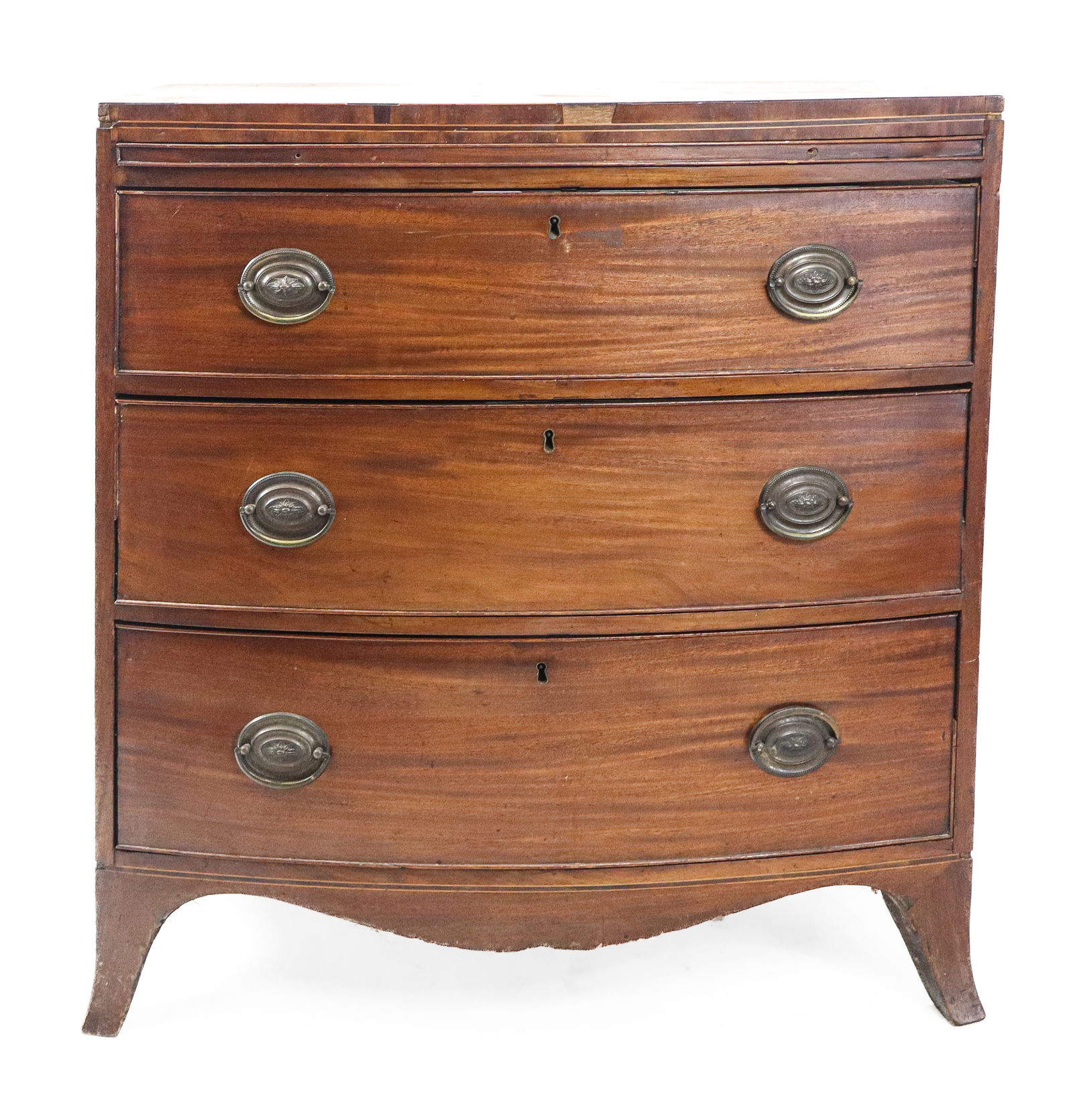 Antique English Bow Front Chest (1 of 19)