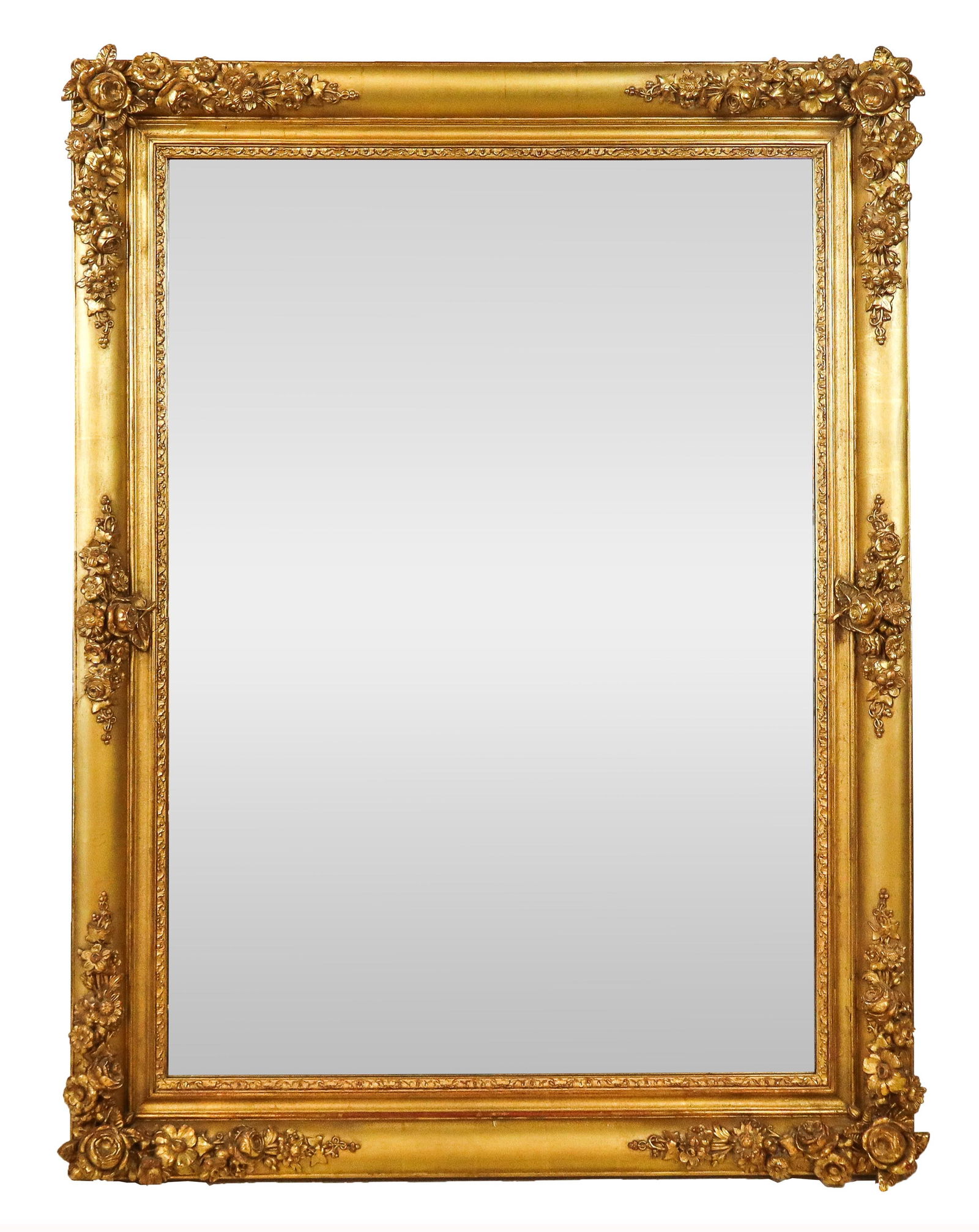 Louis XV Floral Decorated and Gilt Mirror (1 of 9)