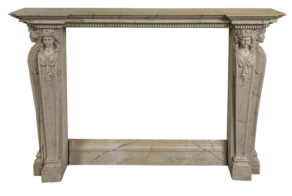 Palatial Italian Carved Marble Fireplace Surround (1 of 12)