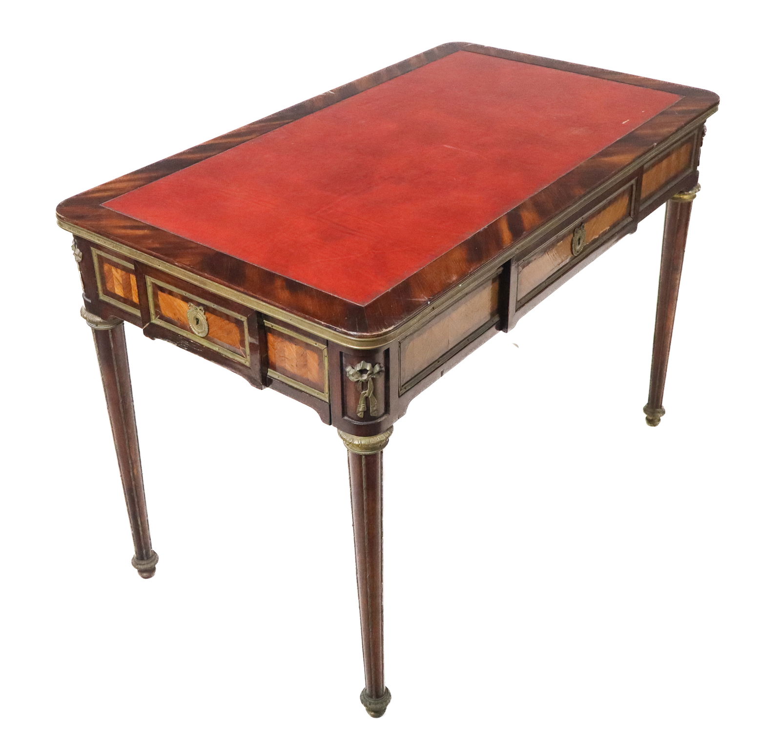 French Inlaid Leather Top Small Desk (1 of 20)