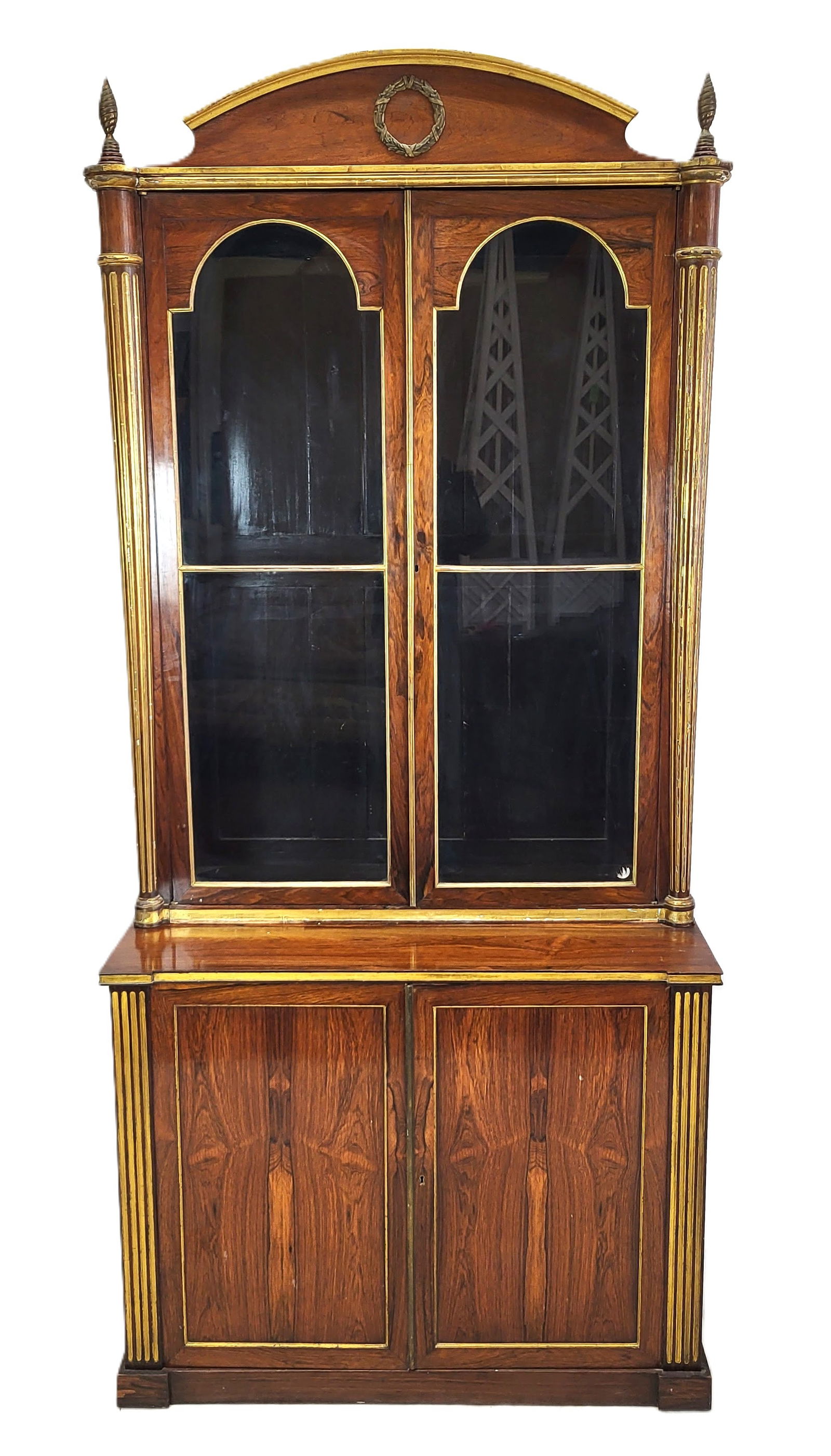 Antique Russian 2 Part Bookcase Cabinet (1 of 17)