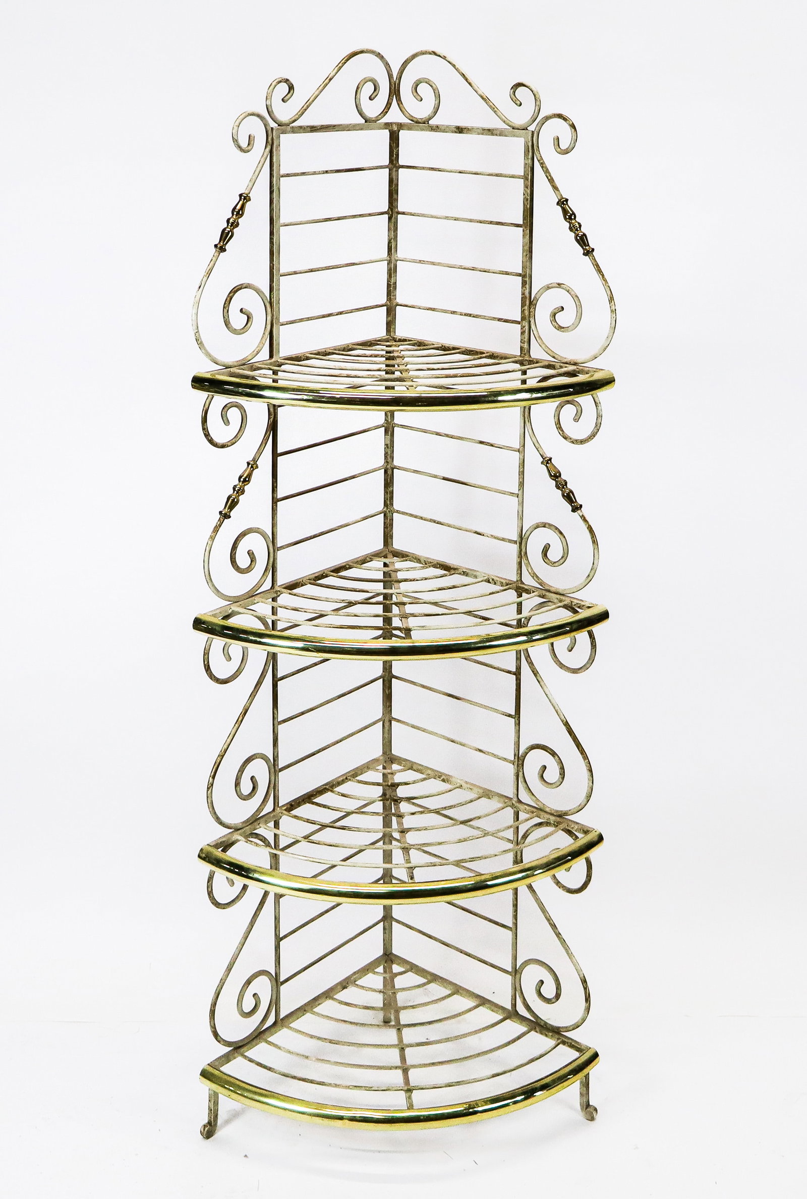 French Iron Corner Baker's Rack (1 of 8)