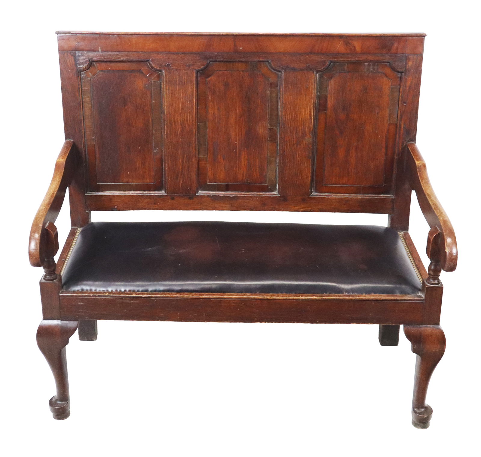 American Empire Carved Settle Bench (1 of 6)