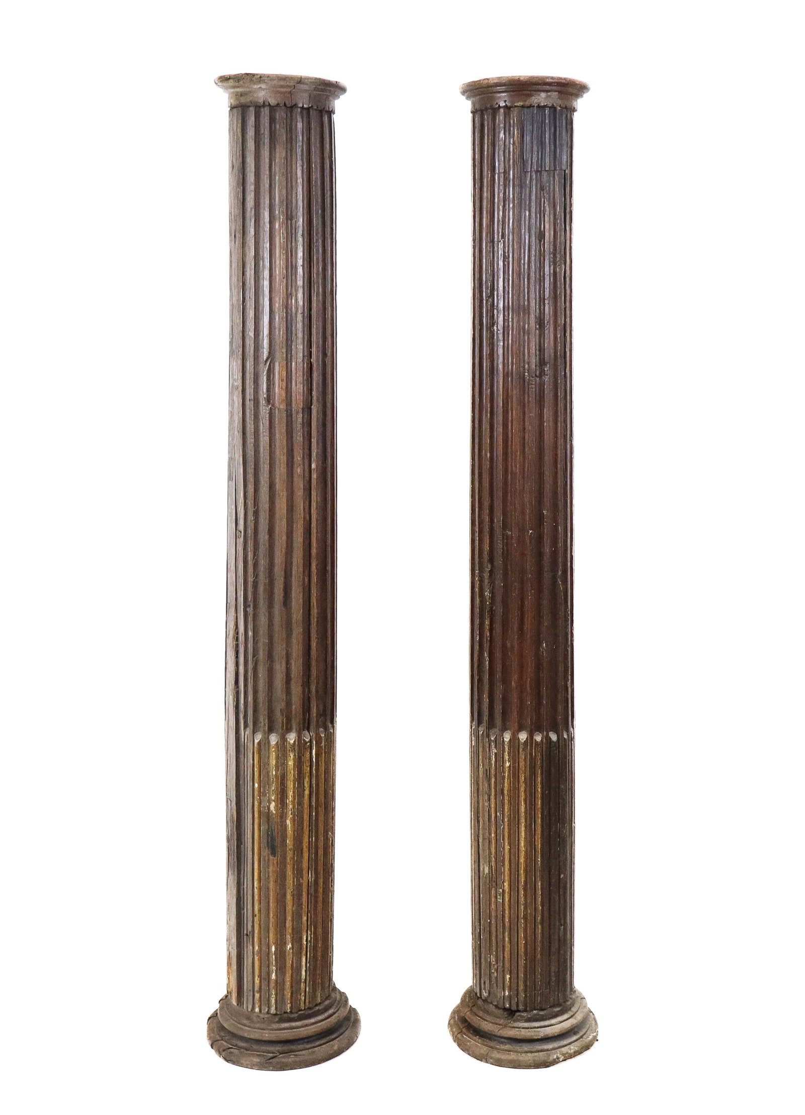 Pair Antique Carved Wood Columns (1 of 13)