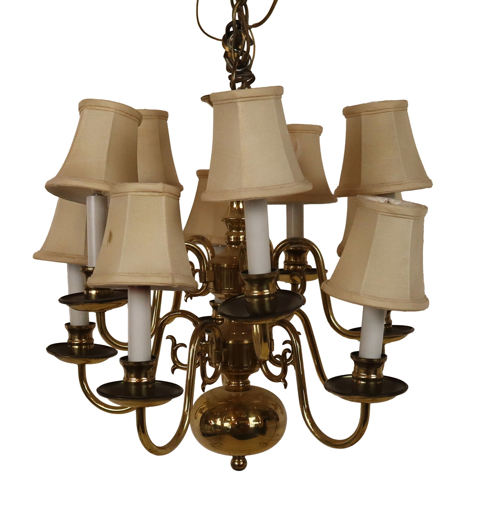 Brass Ten-Light Chandelier (1 of 10)