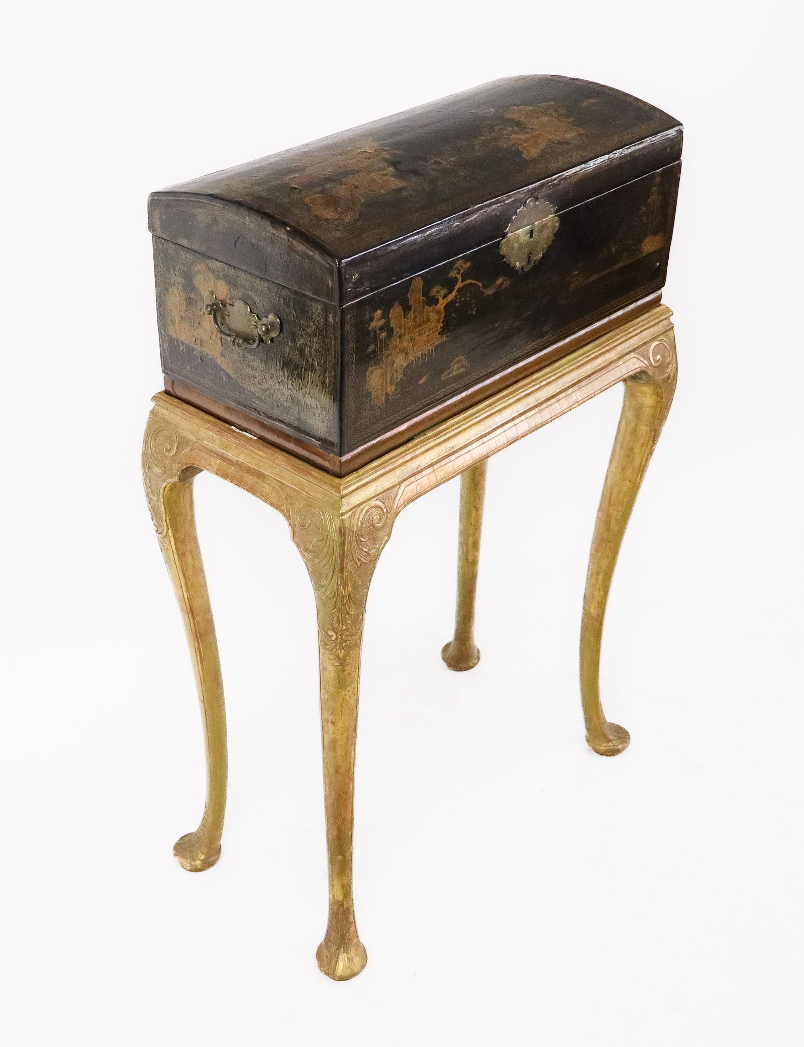 Antique Chinoiserie Table Top Box On Stand (1 of 12)
