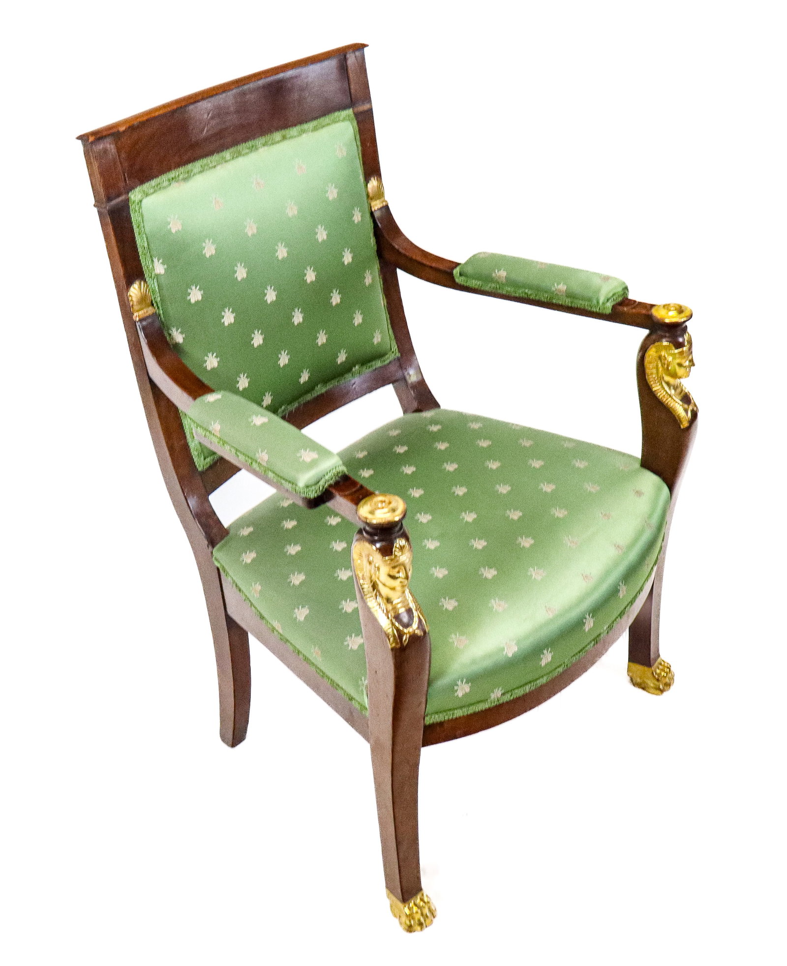 Antique French Empire Open Arm Chair (1 of 14)