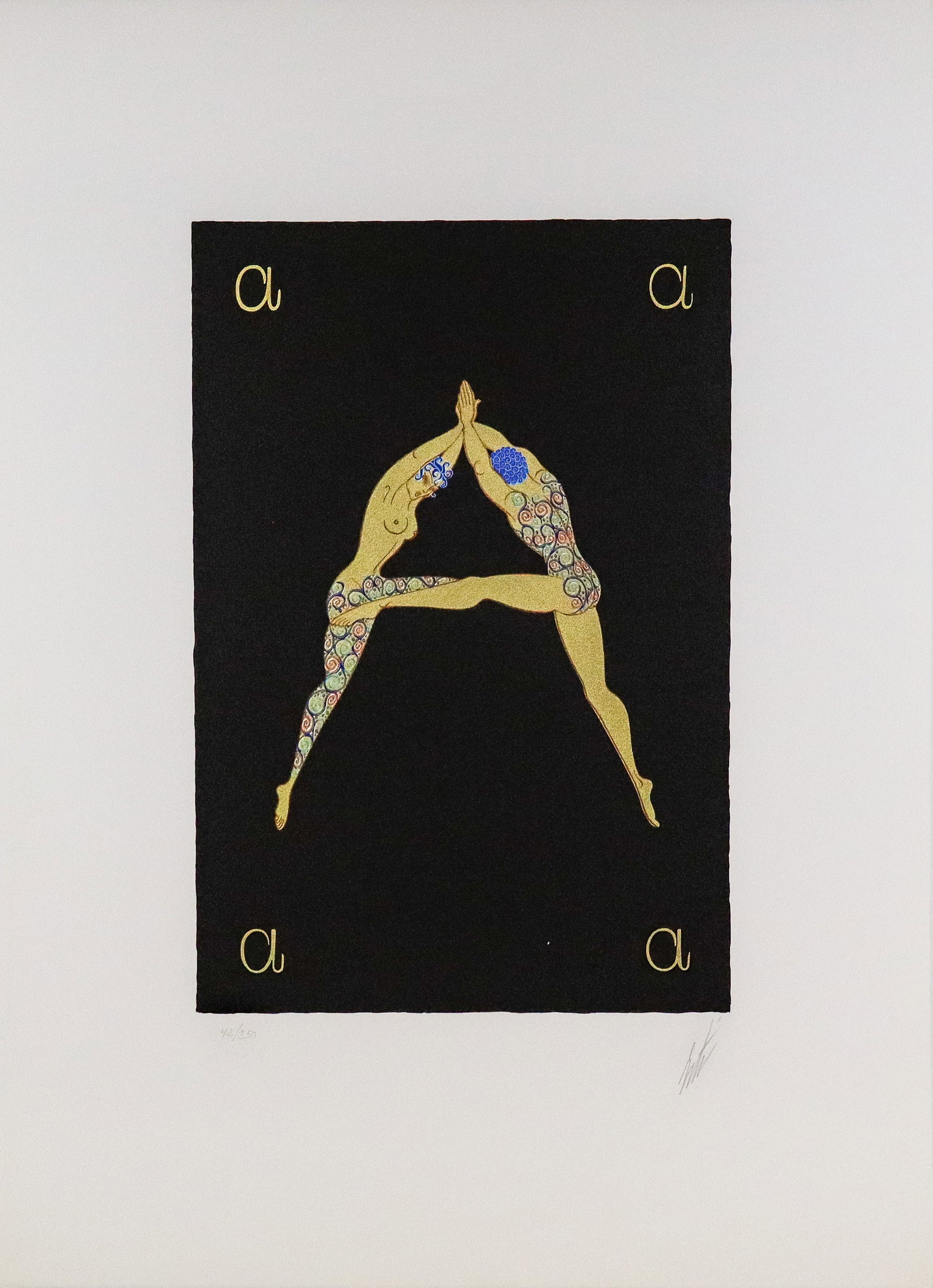 Erte Alphabet Suite "A" Lithograph (1 of 16)