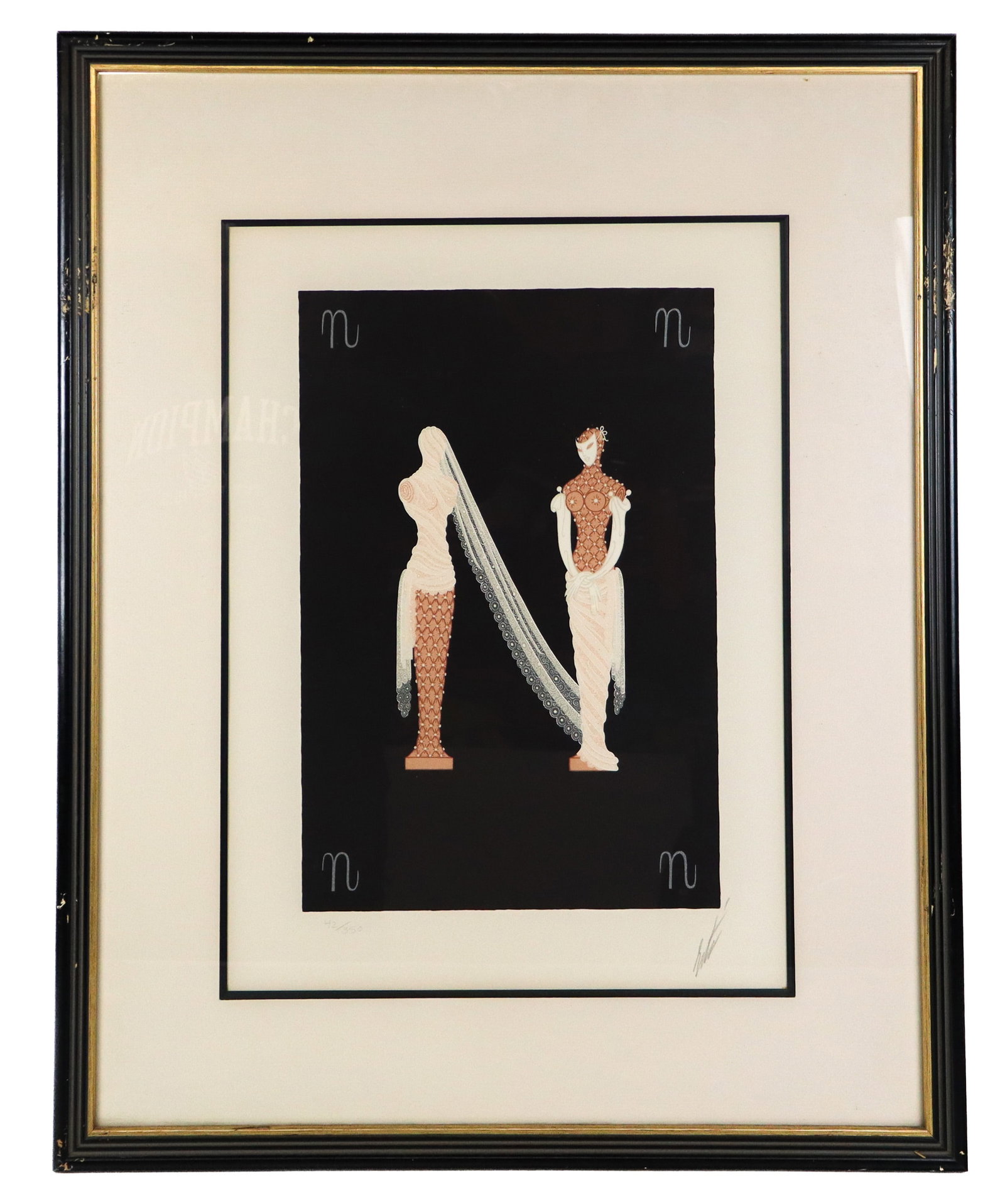 Erte Alphabet Suite "N" Lithograph (1 of 7)