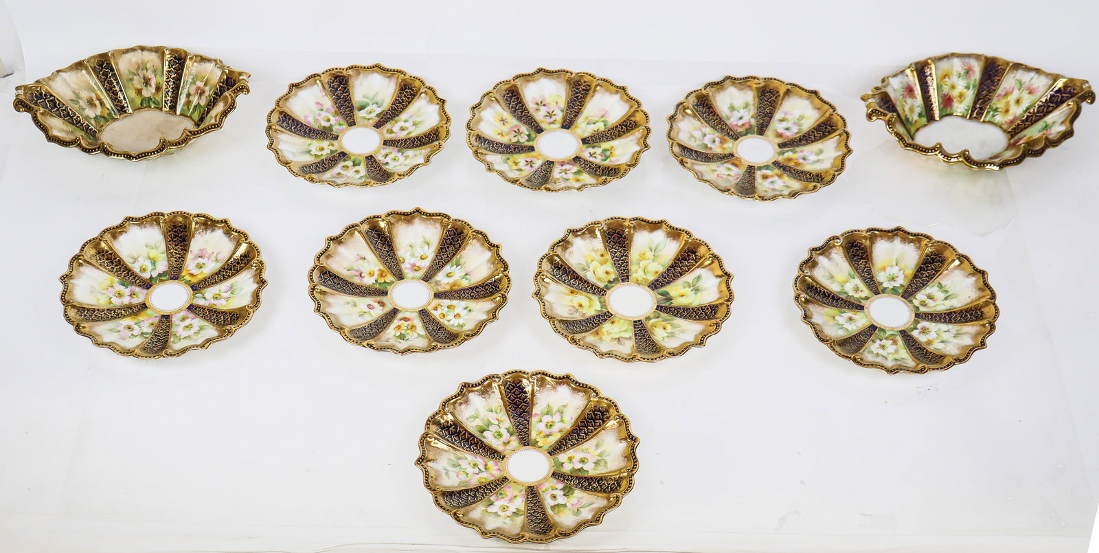 Crescent China Gilded Dessert Service, 10 (1 of 18)