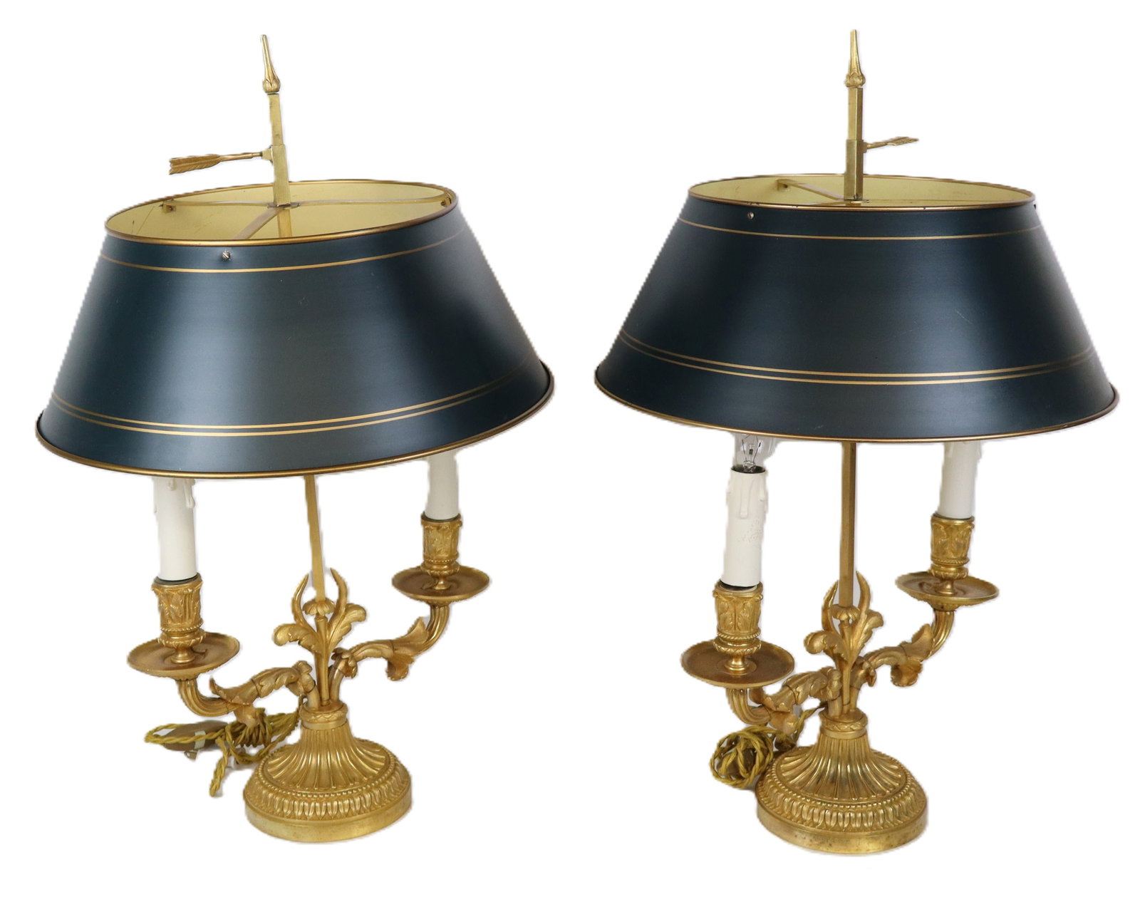 Bronze Bouillotte Lamps, Pair (1 of 13)