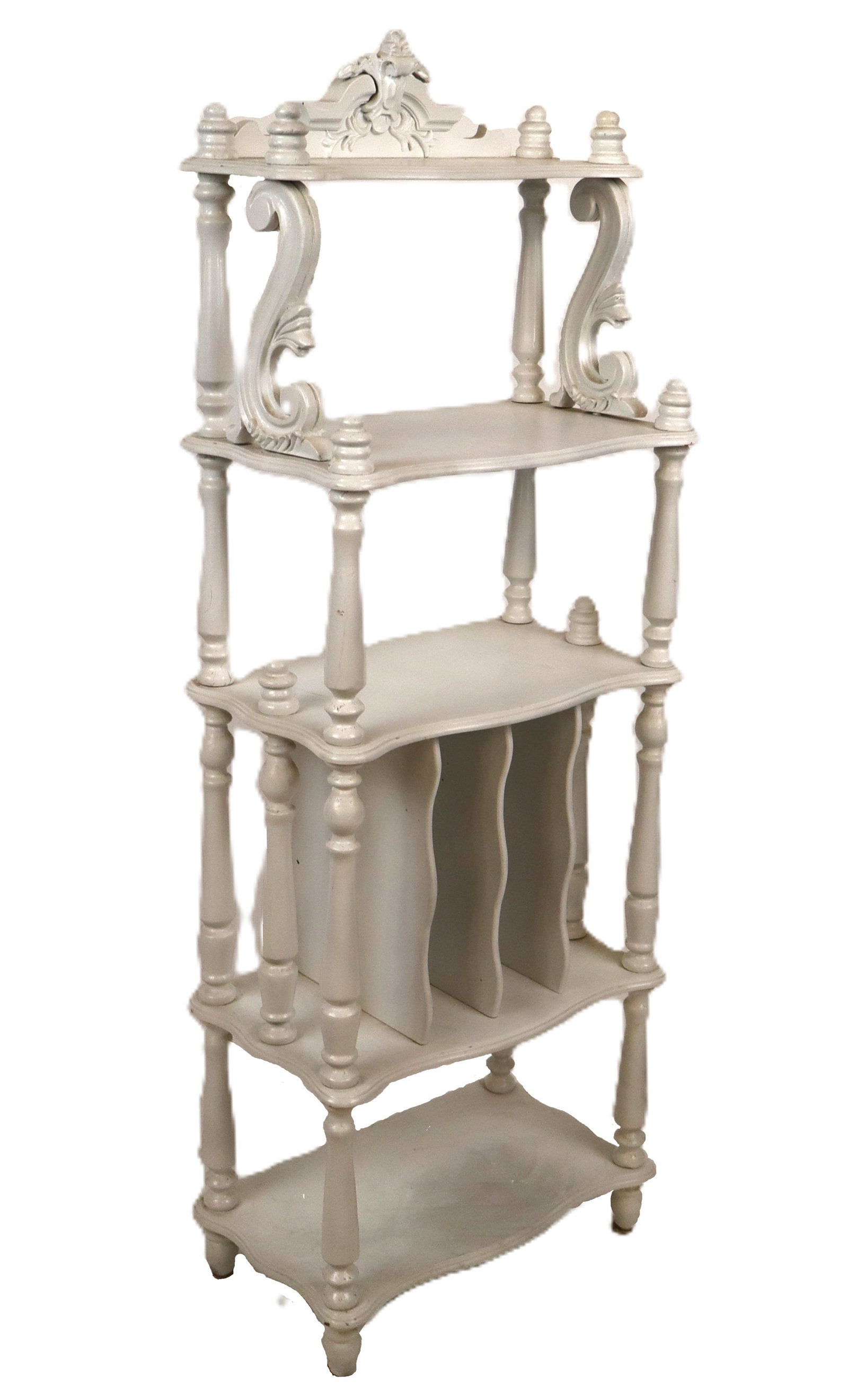 Victorian-Style White-Painted Etagere (1 of 9)