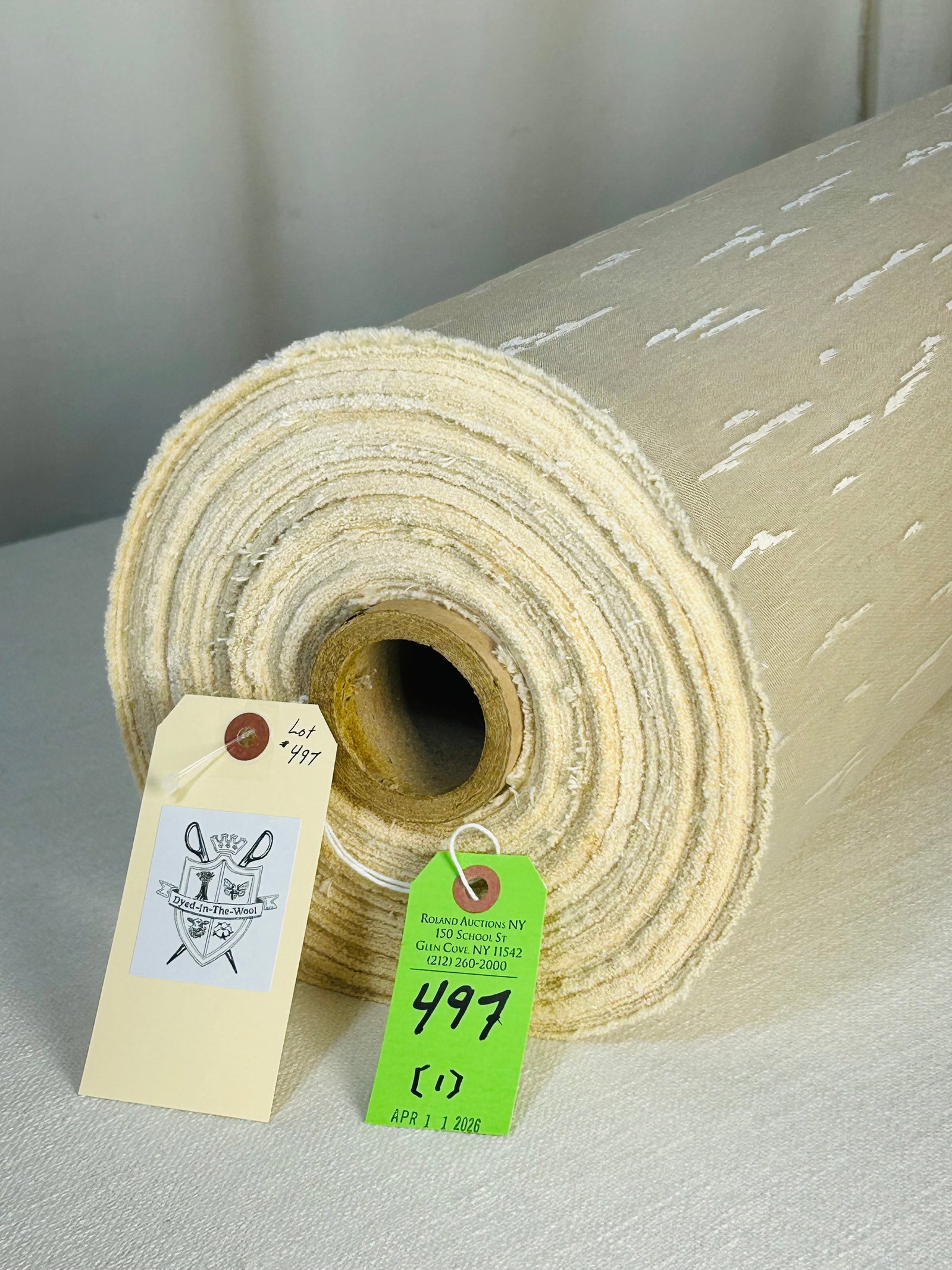 Prelle of Lyon Silk Lampas in Creme (1 of 4)