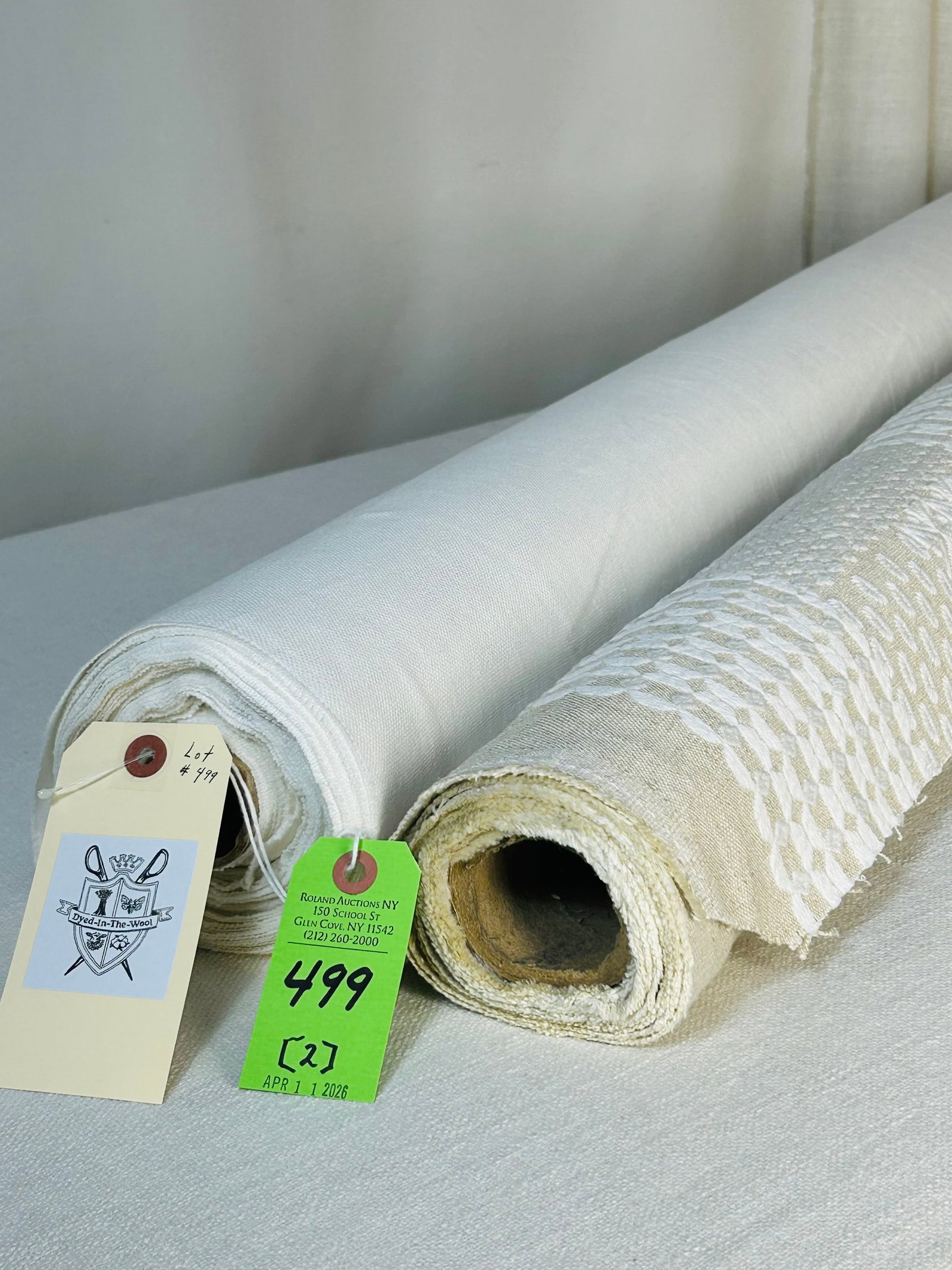 J.L. Larsen Embroidery And Romo's White Linen Fabr (1 of 8)