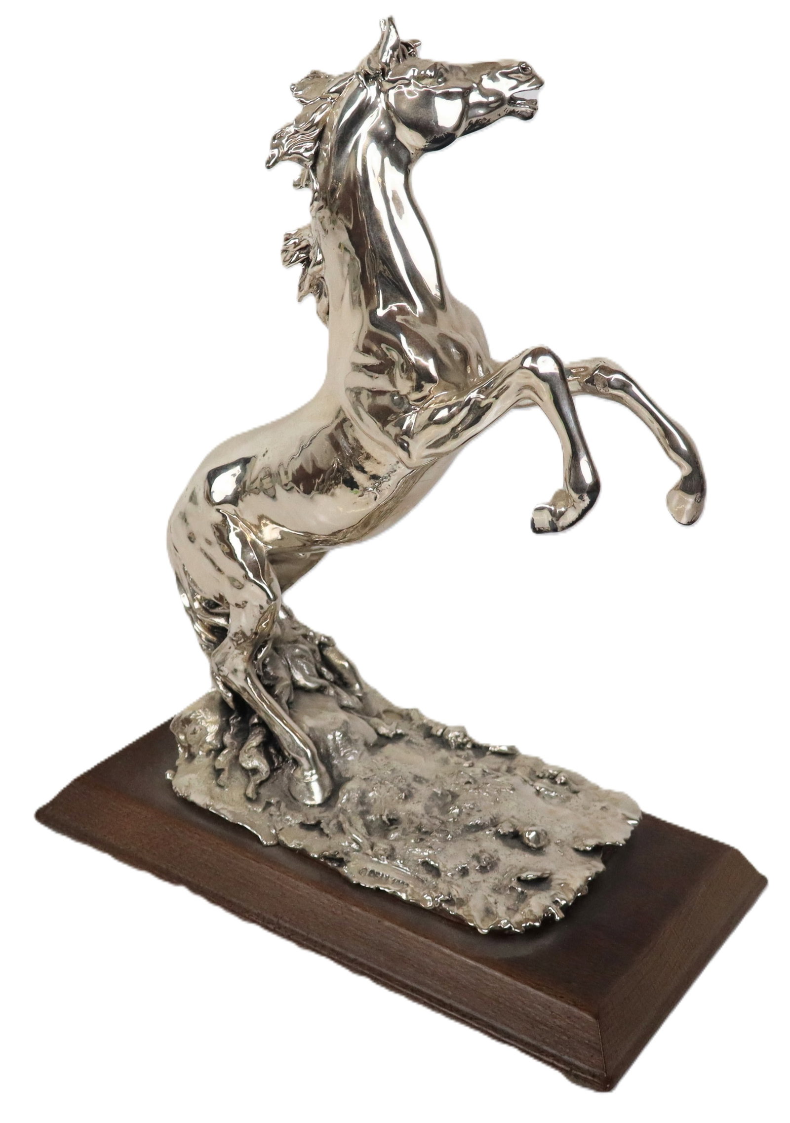 Auro Belcari Silvered Rearing Horse Figure (1 of 10)