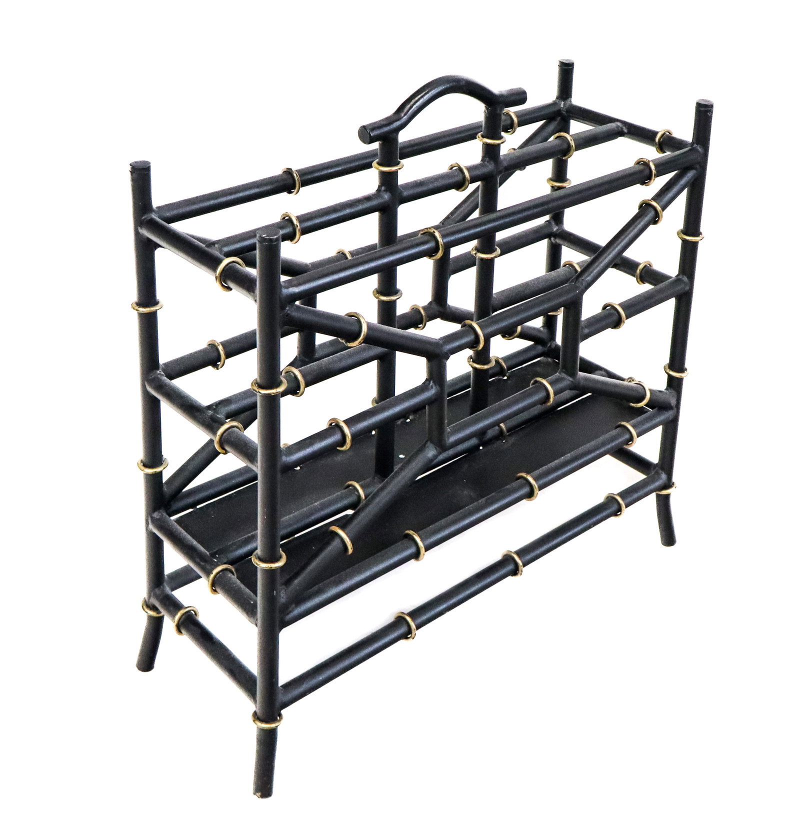 Faux Bamboo Painted Metal Canterbury (1 of 6)