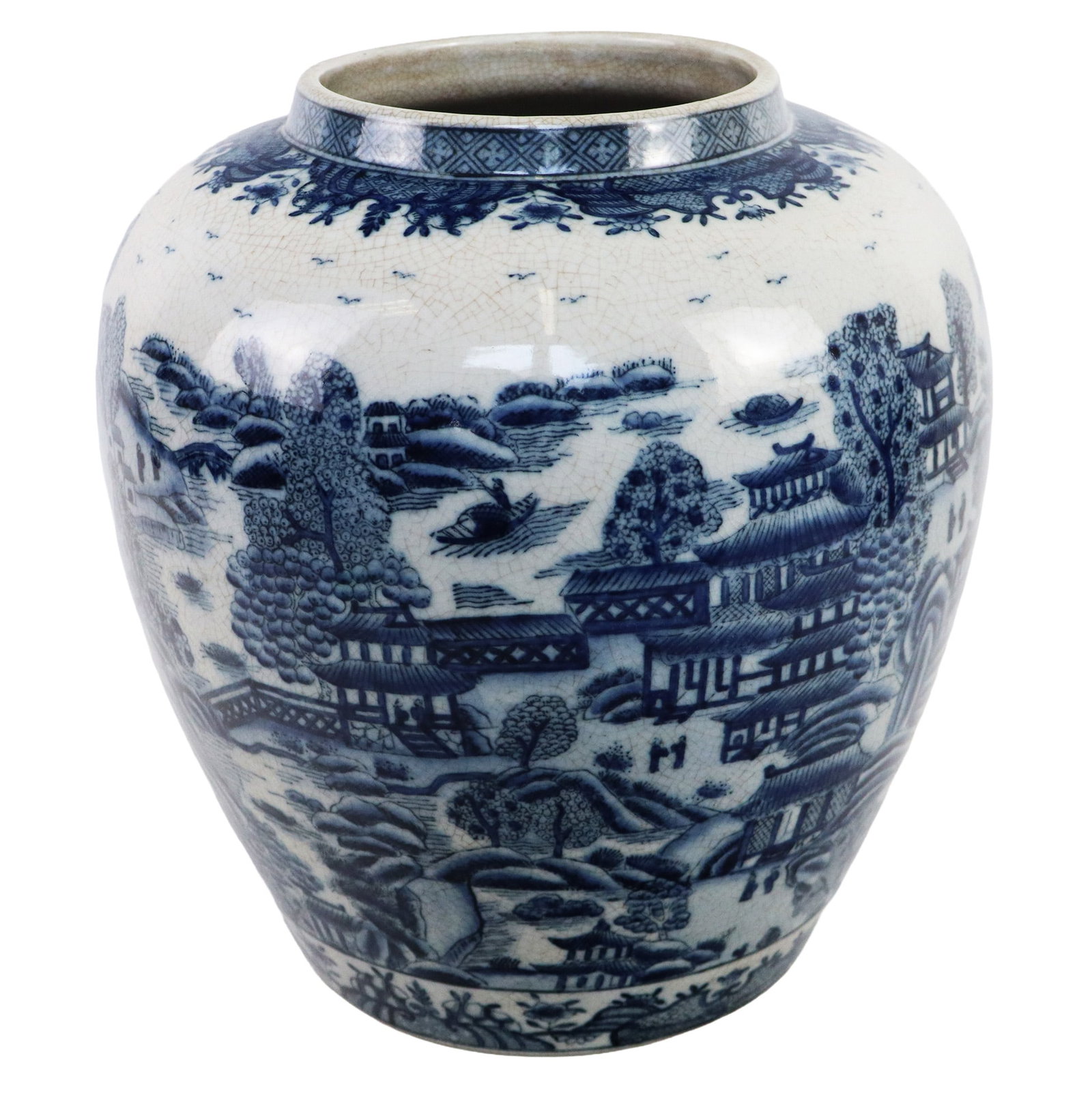 United Wilson Blue Willow Brass & Porcelain Jar (1 of 10)