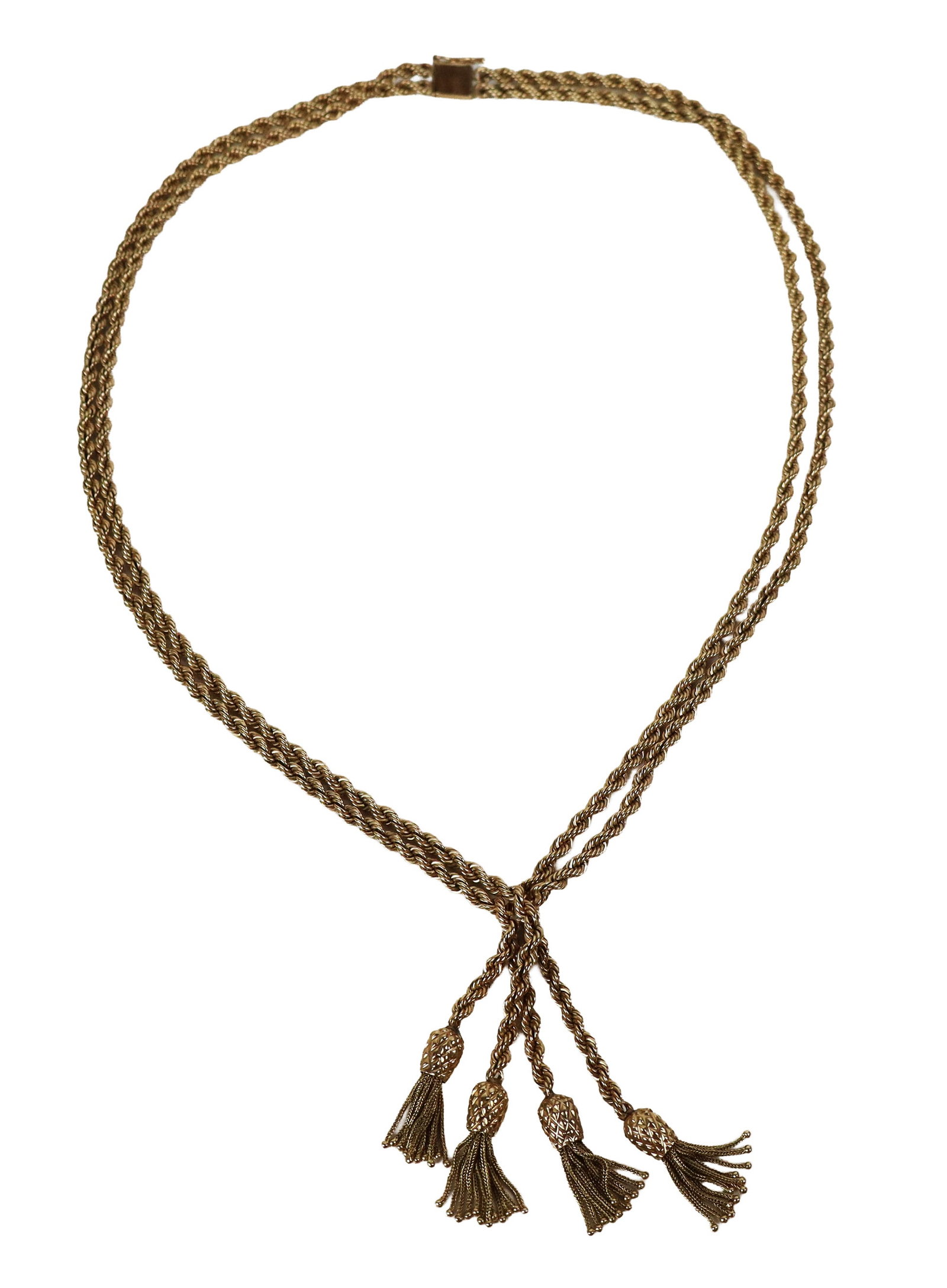 Gold Rope and Tassel Necklace (1 of 11)