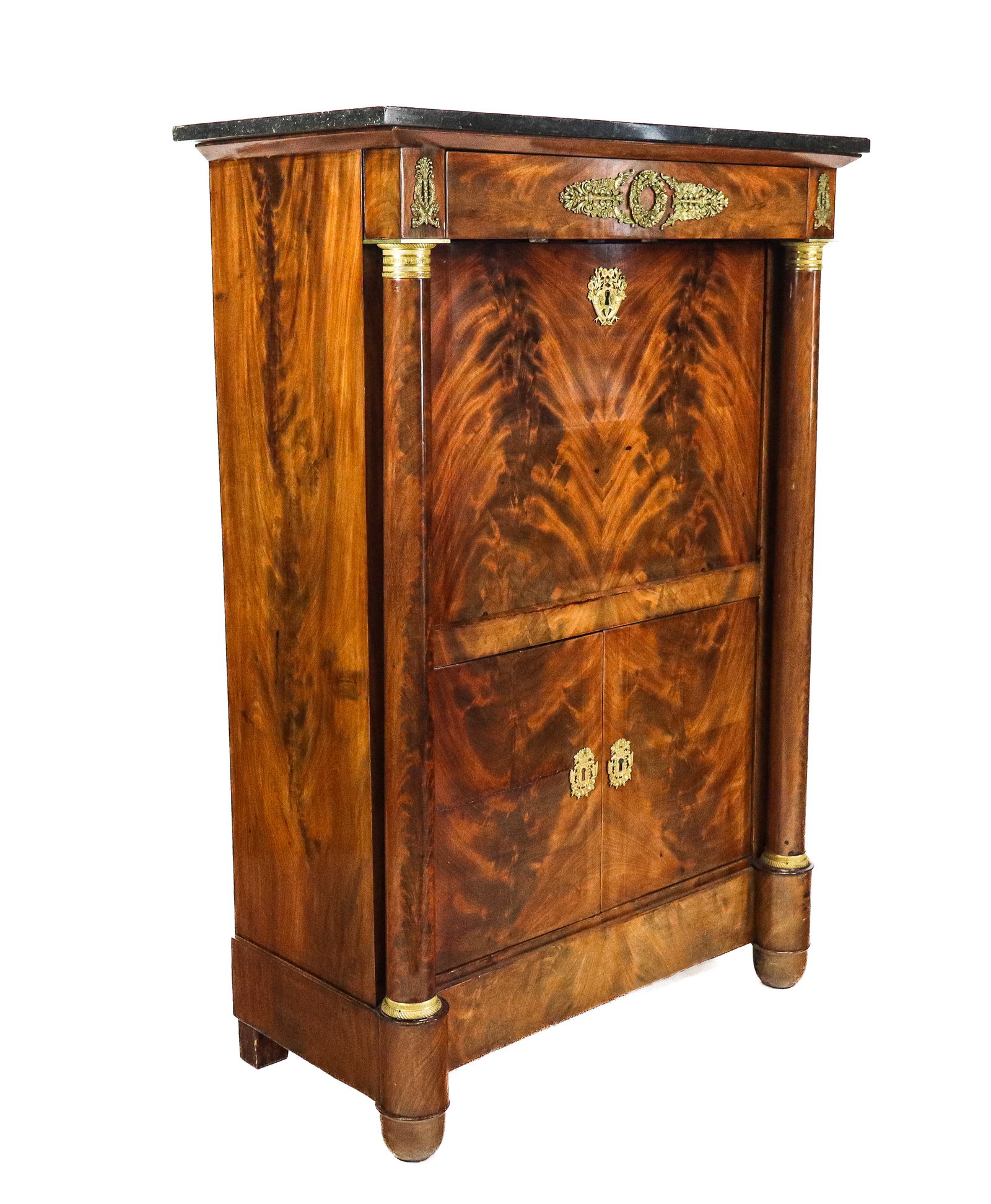 Antique French Empire Marble Top Secretaire-a-Abba (1 of 20)