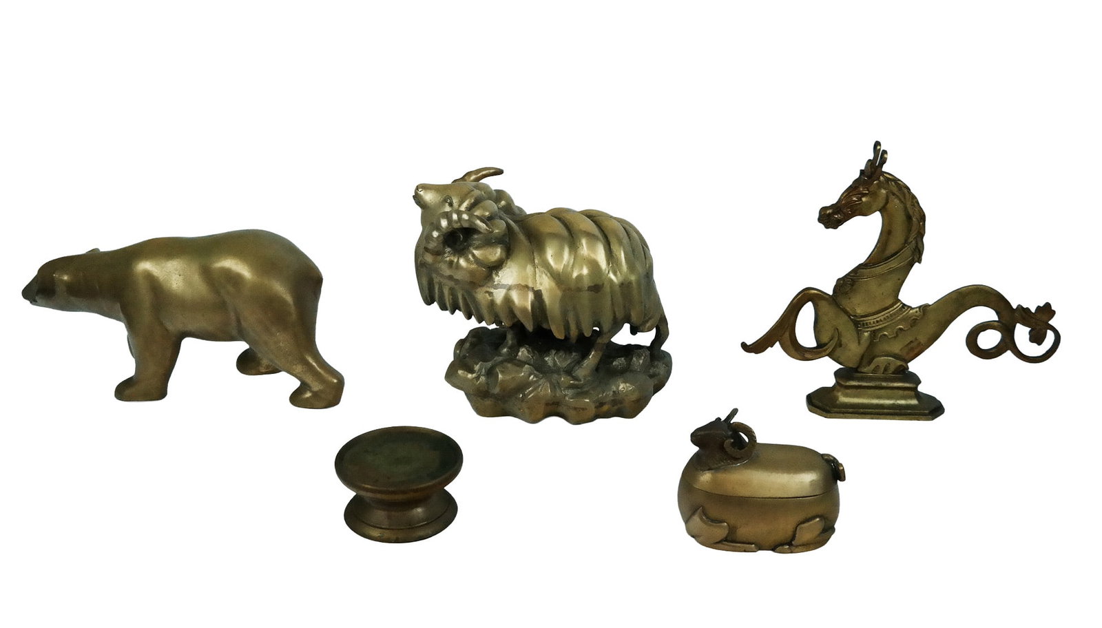 Five Decorative Brass Articles - 11