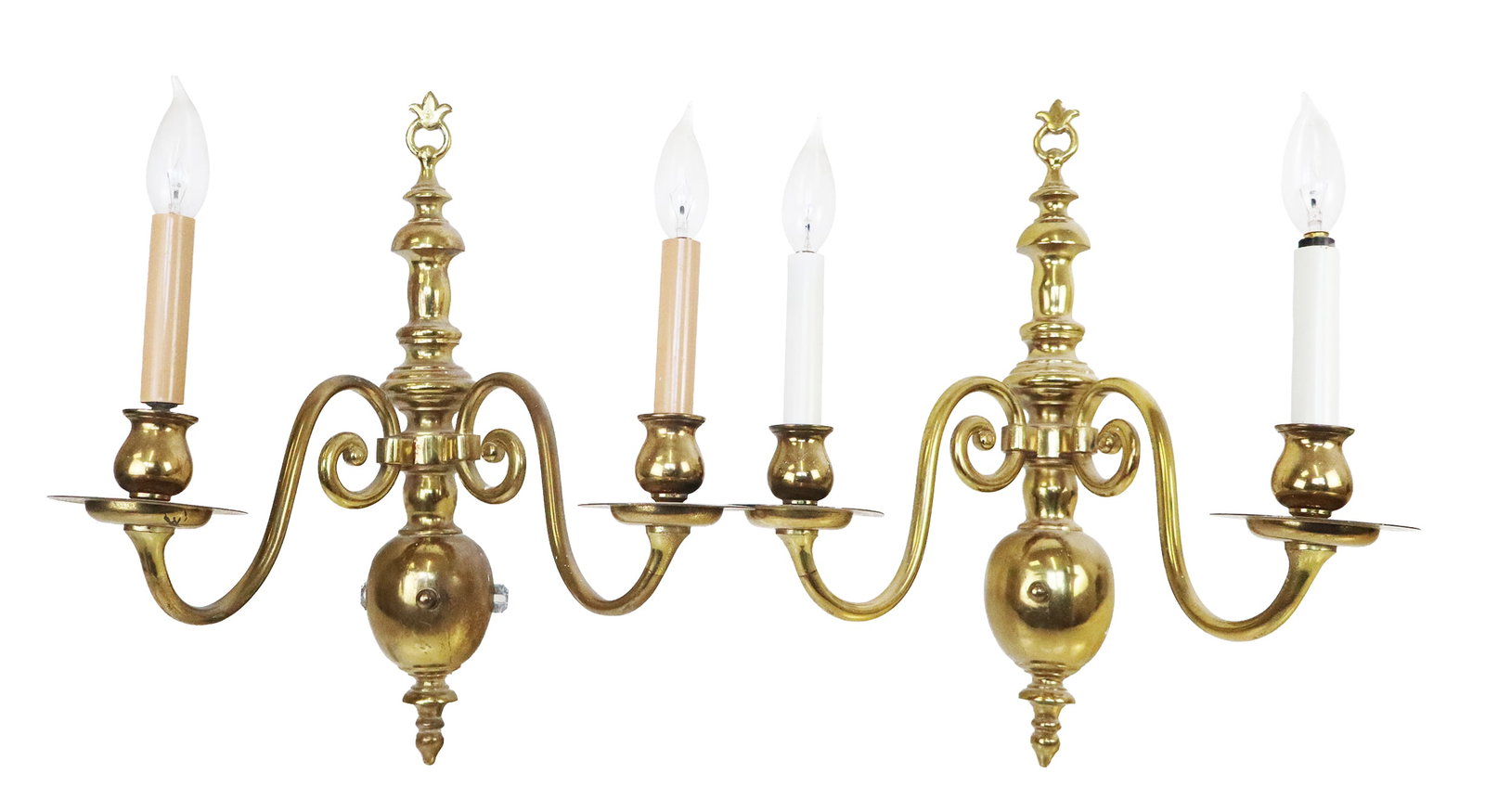 Pair of Dutch Colonial Style Two Arm Sconces (1 of 13)