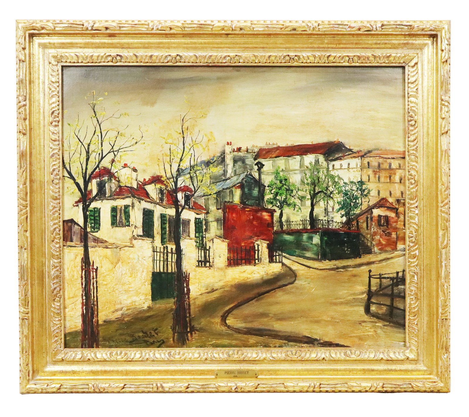 Pierre BOUDET "Scene du village" Oil Painting (1 of 17)