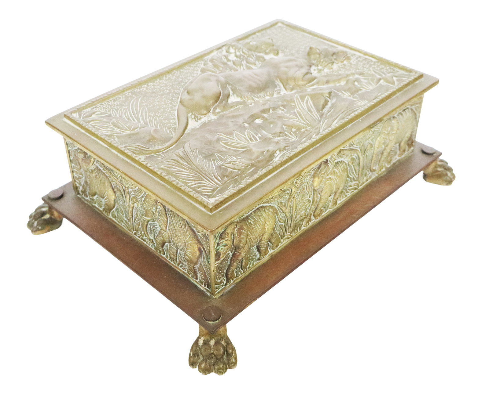 Brass Casket Box with Animal Scenes (1 of 10)