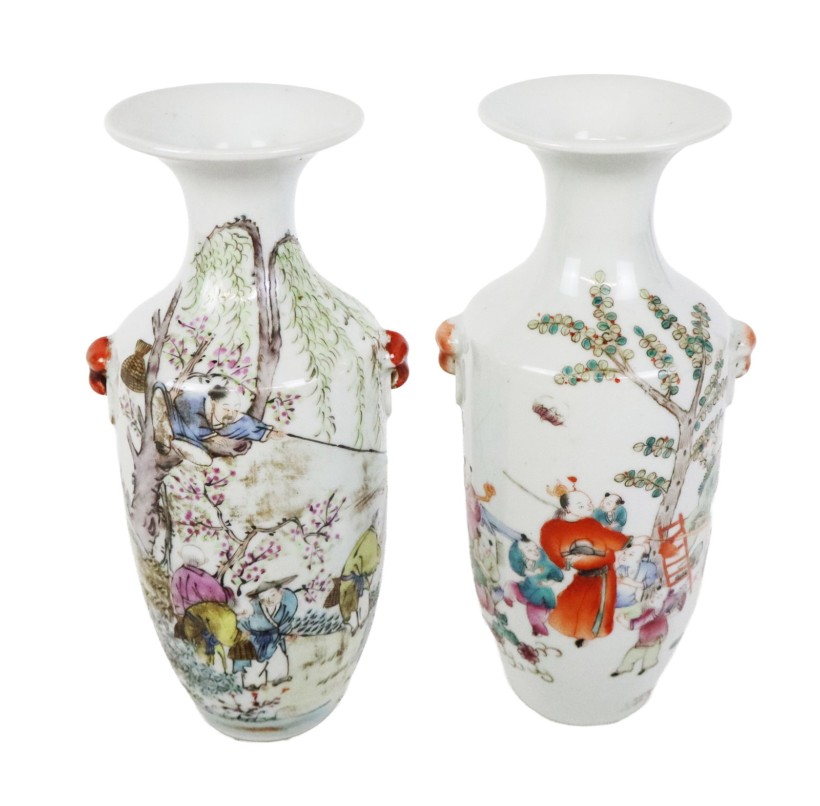 Pair of Chinese Famille Rose Vases (1 of 15)