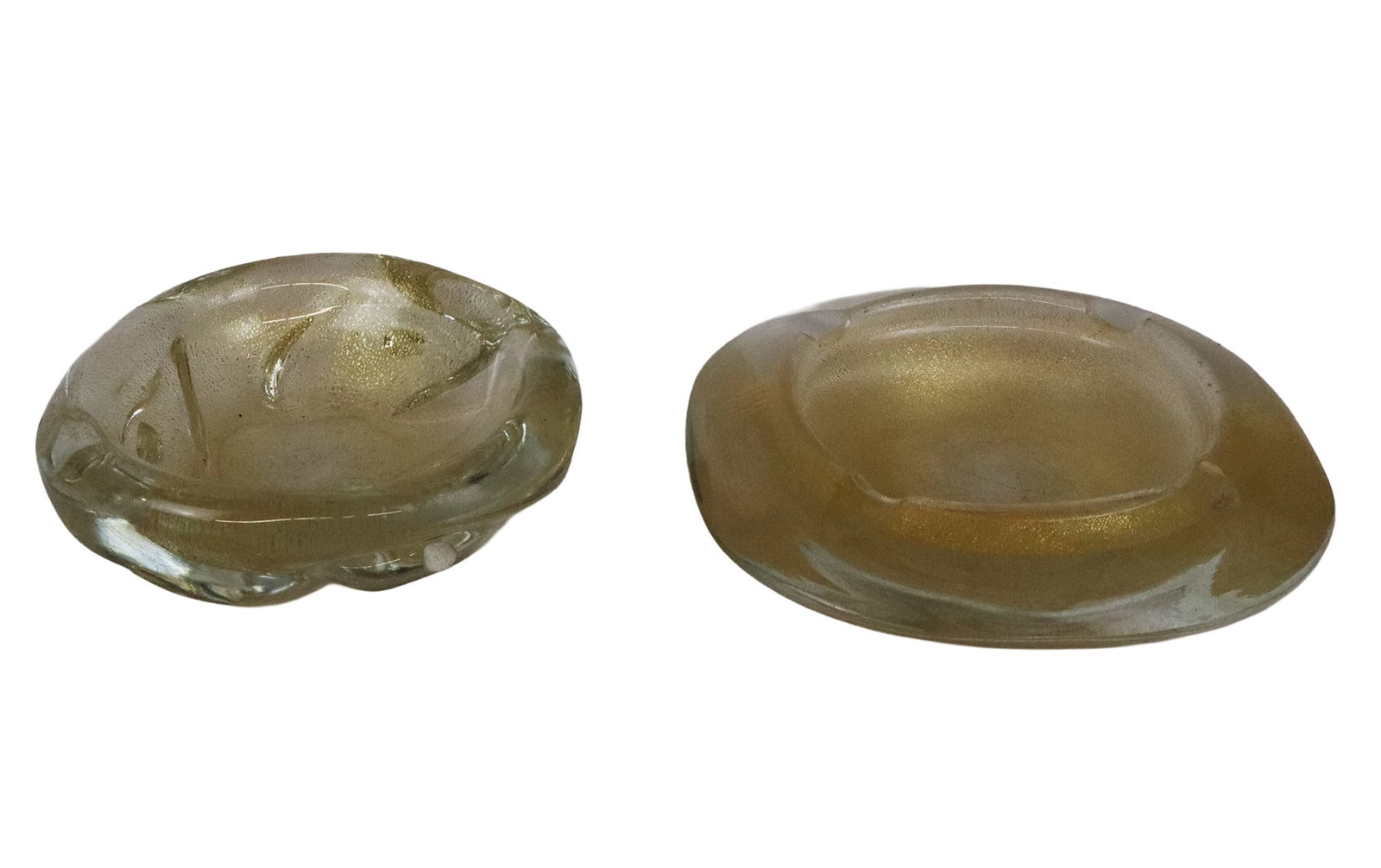 Two Murano Avventurina Glass Ashtrays (1 of 9)