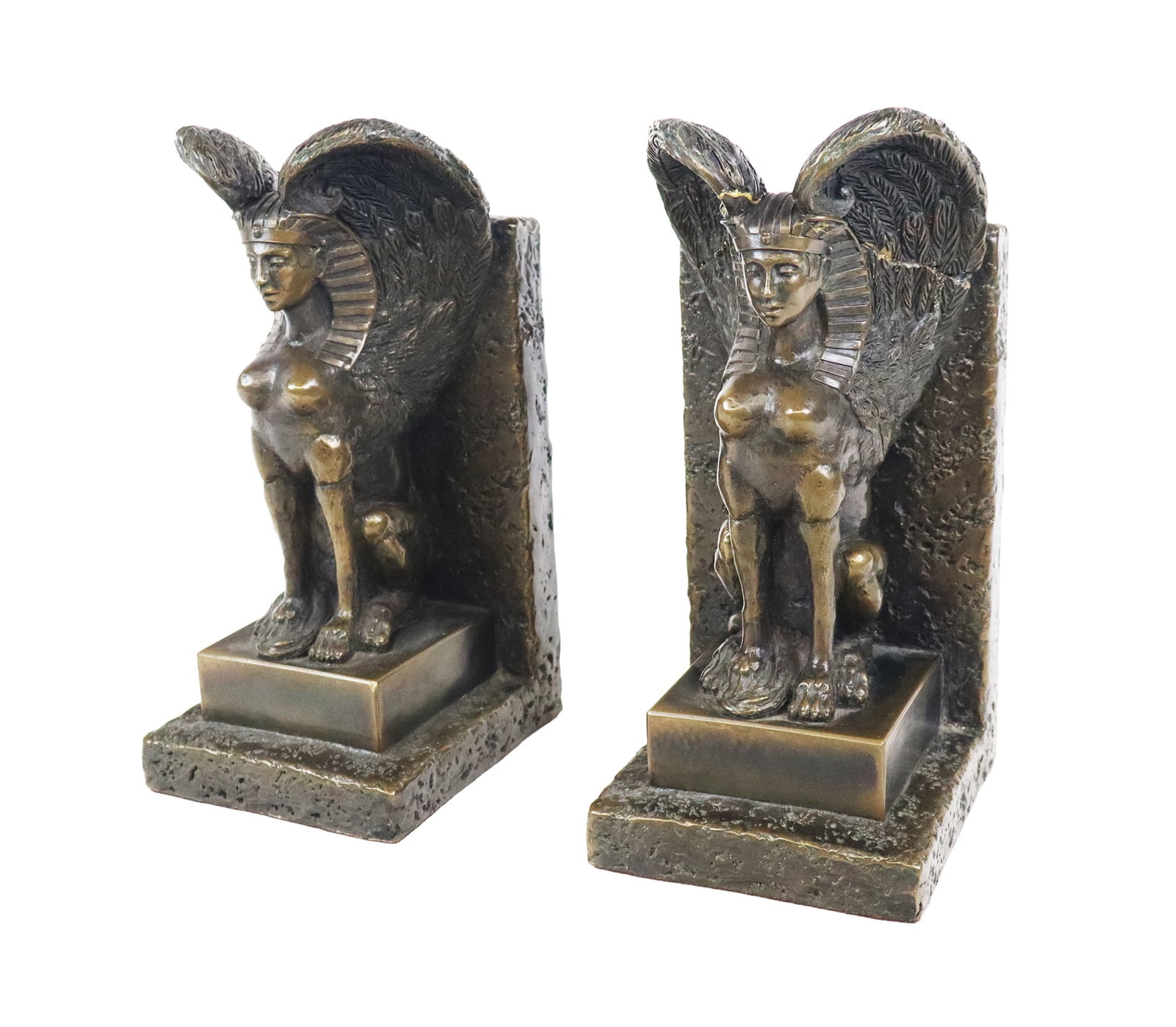 Joseph ADDOTTA Pair of Bronze Sphinx Bookends (1 of 8)