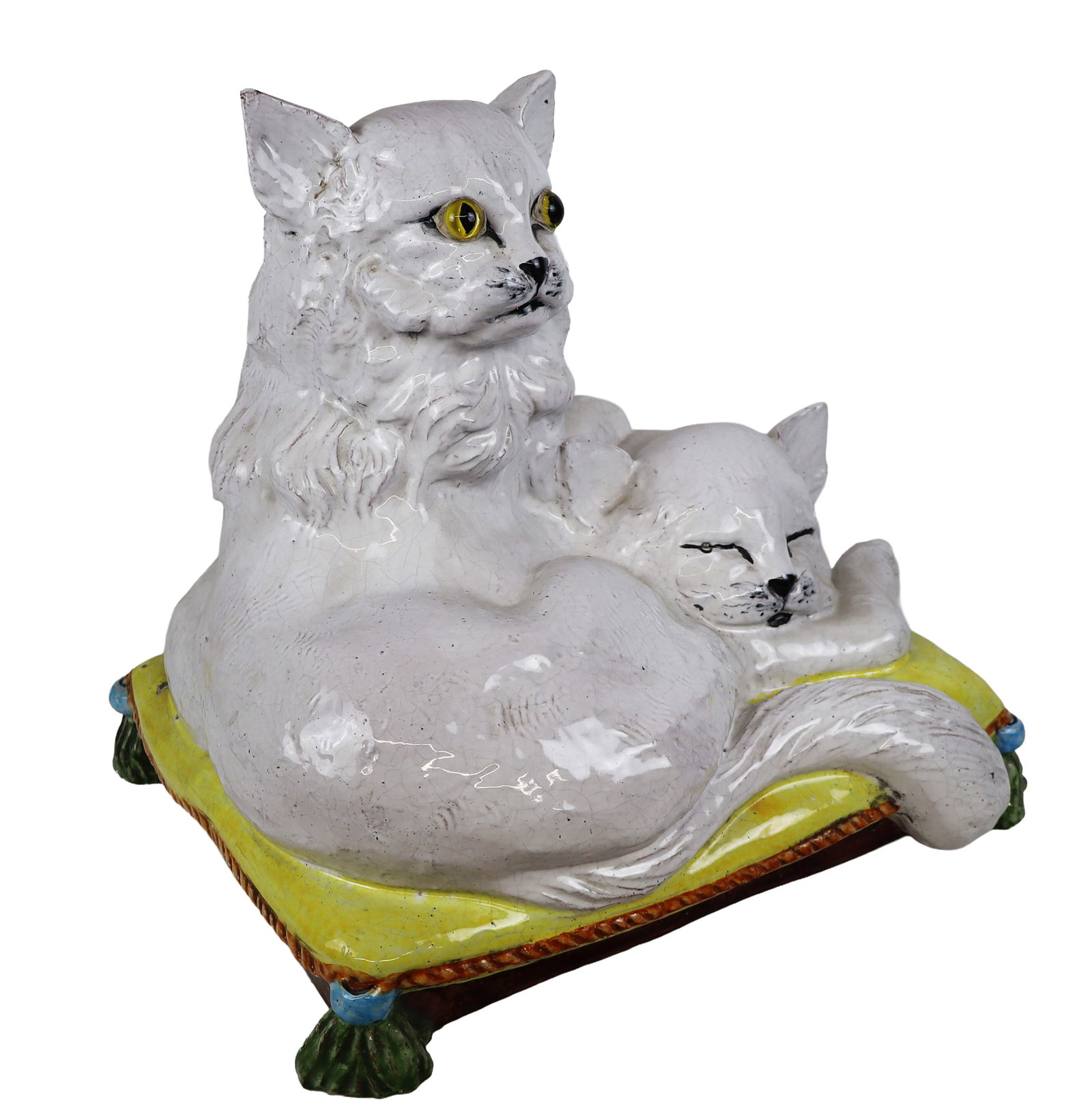 Italian Terra Cotta Group with Cats (1 of 9)
