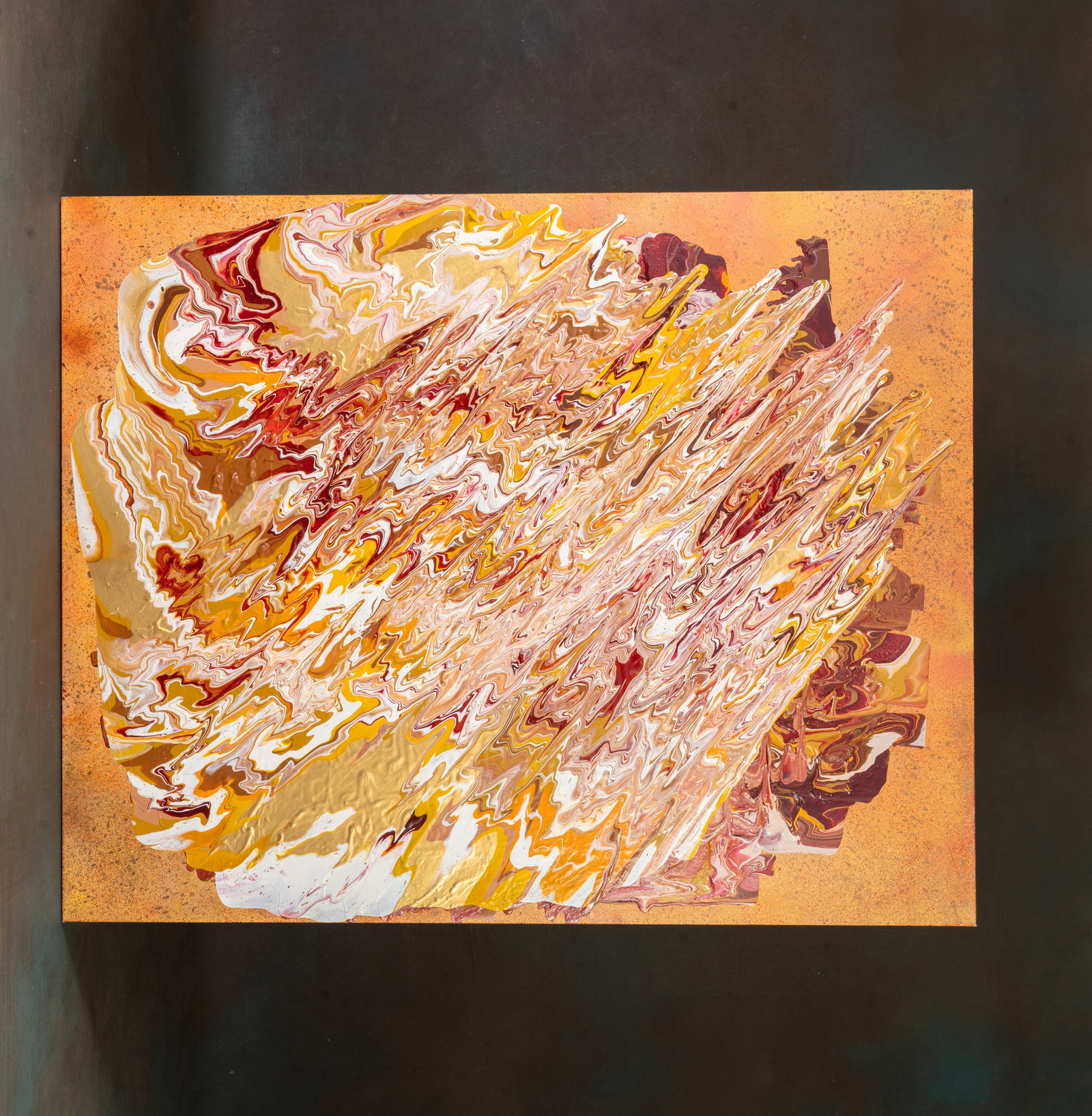 Evan Sebastian LAGACHE "Fall" Acrylic on Canvas: Evan Sebastian Lagache (American, b. 1995) "Fall" abpsychist acrylic on canvas, 2016, signed Evan Lagache to verso; the artist's work has been featured at Julie Keyes Gallery, Art Basel, and Pulse Mia