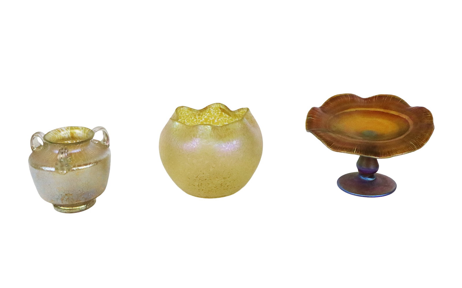 Thee Iridescent Glass Articles (1 of 10)