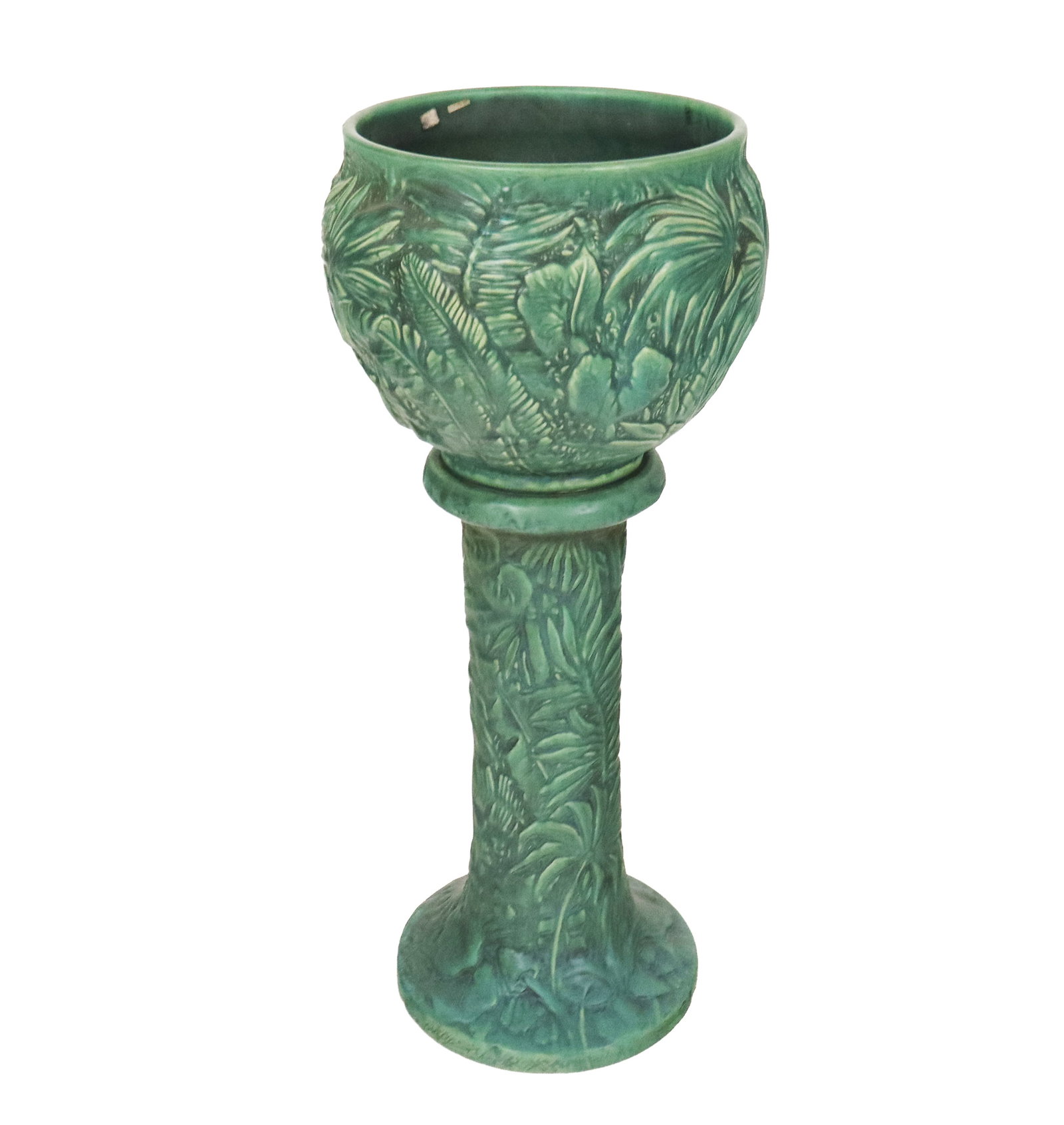Weller Co. "Marvo" Pottery Jardiniere on Pedestal (1 of 15)
