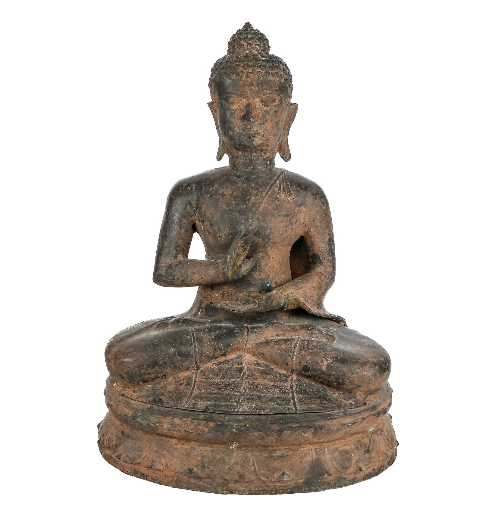 Cast Metal Sculpture of Buddha (1 of 10)