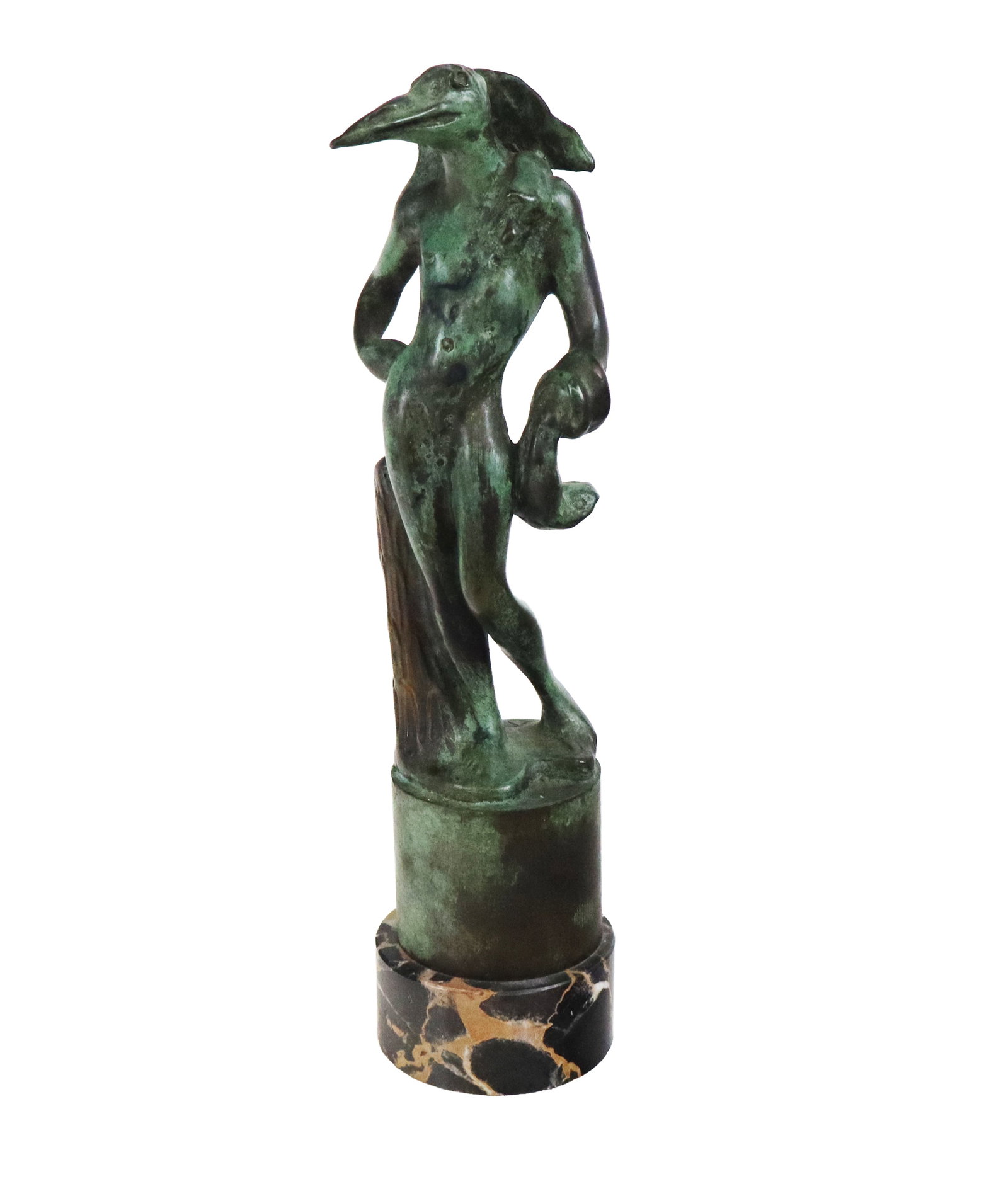 Salvador DALI "L'homme Oiseau" Bronze on Marble: Salvador Dali (Spanish, 1904-1989) "L'homme oiseau" bronze on marble, edition 346/350, signed Dali to lower. [11.5" H x 3" D]. Condition is good.