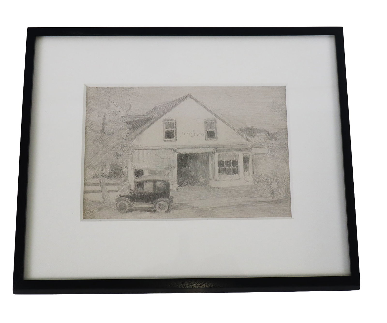 Attributed James BRITTON Sag Harbor Drawing (1 of 10)