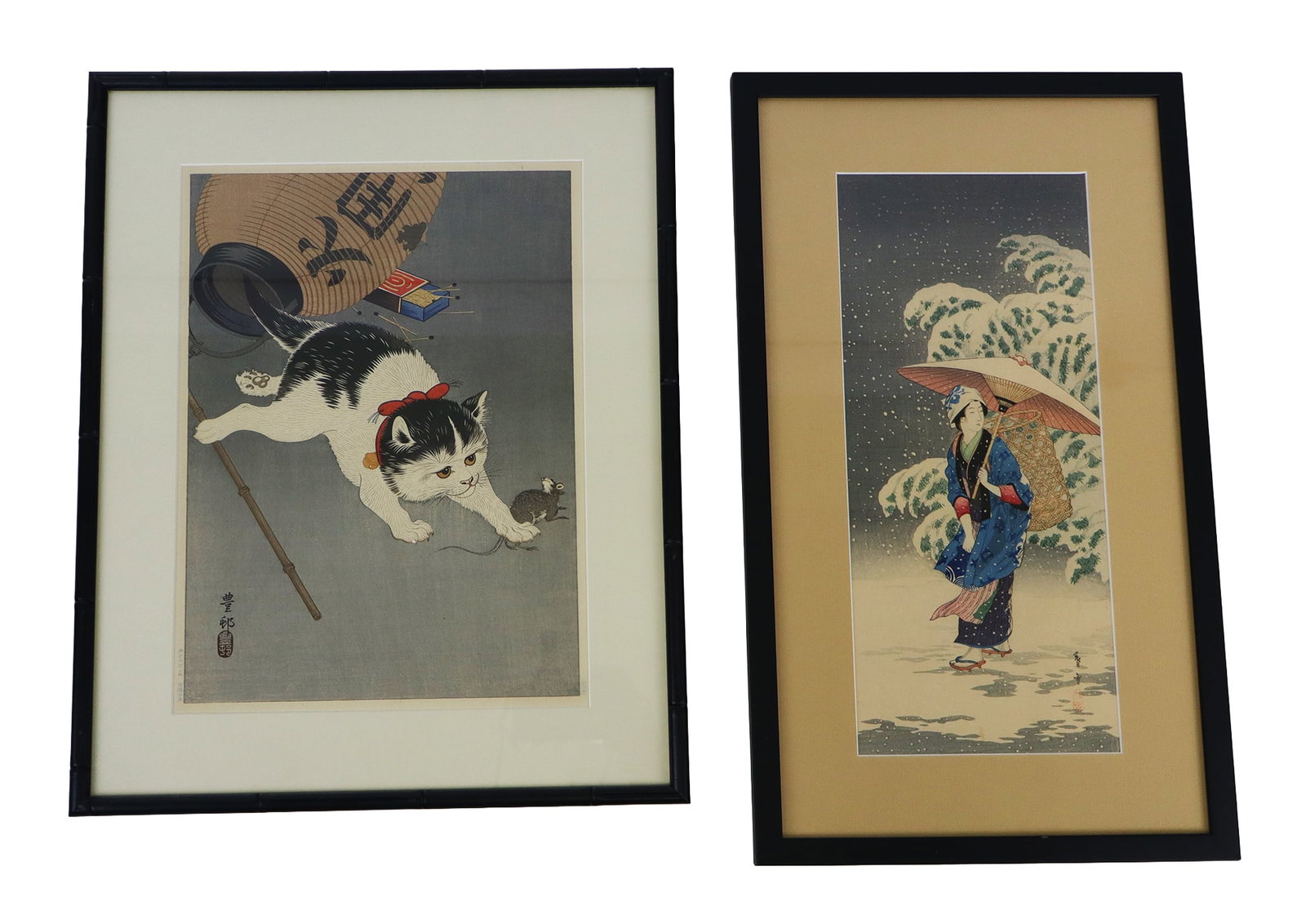 2 Japanese Woodblock Style Prints (1 of 12)