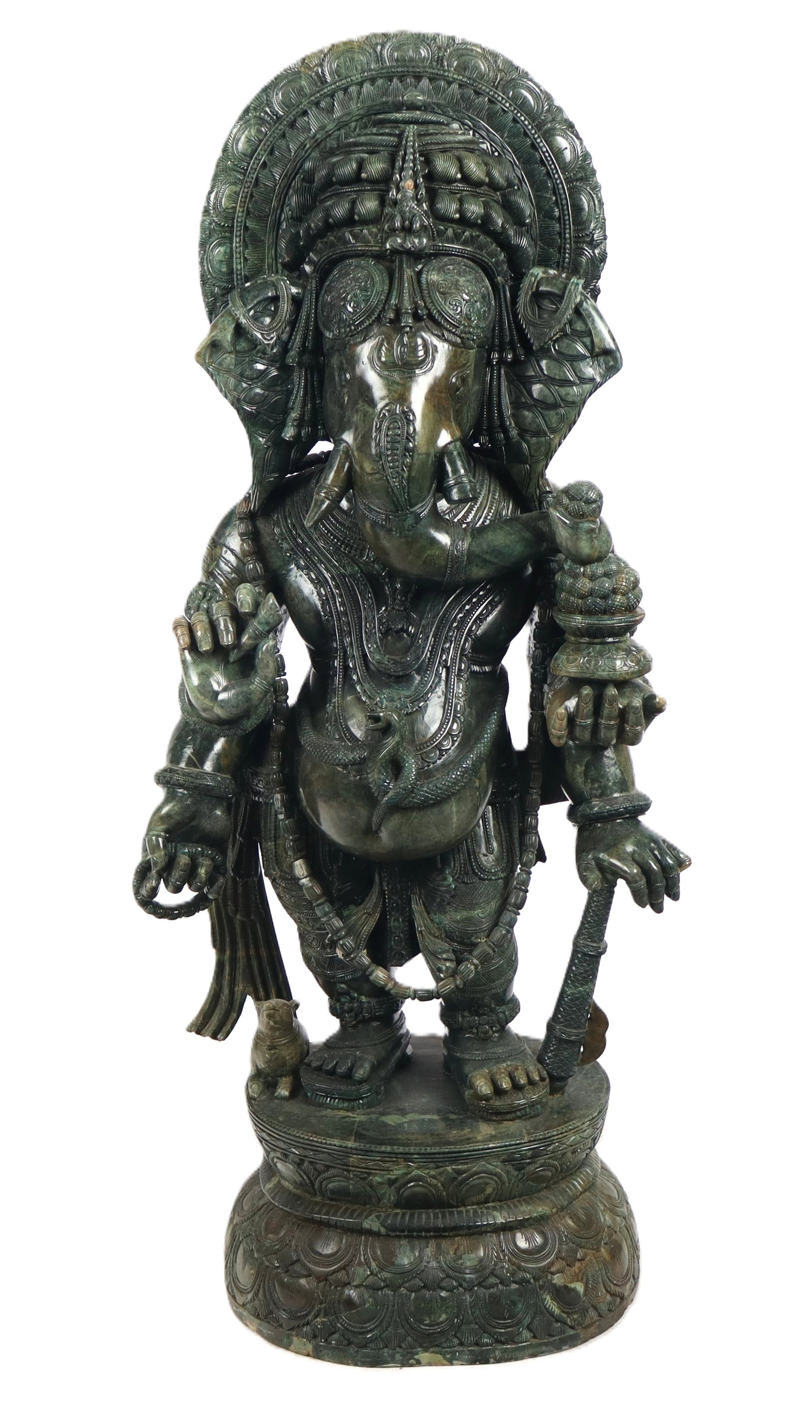 Carved Stone and Ceramic Figure of Ganesha (1 of 13)