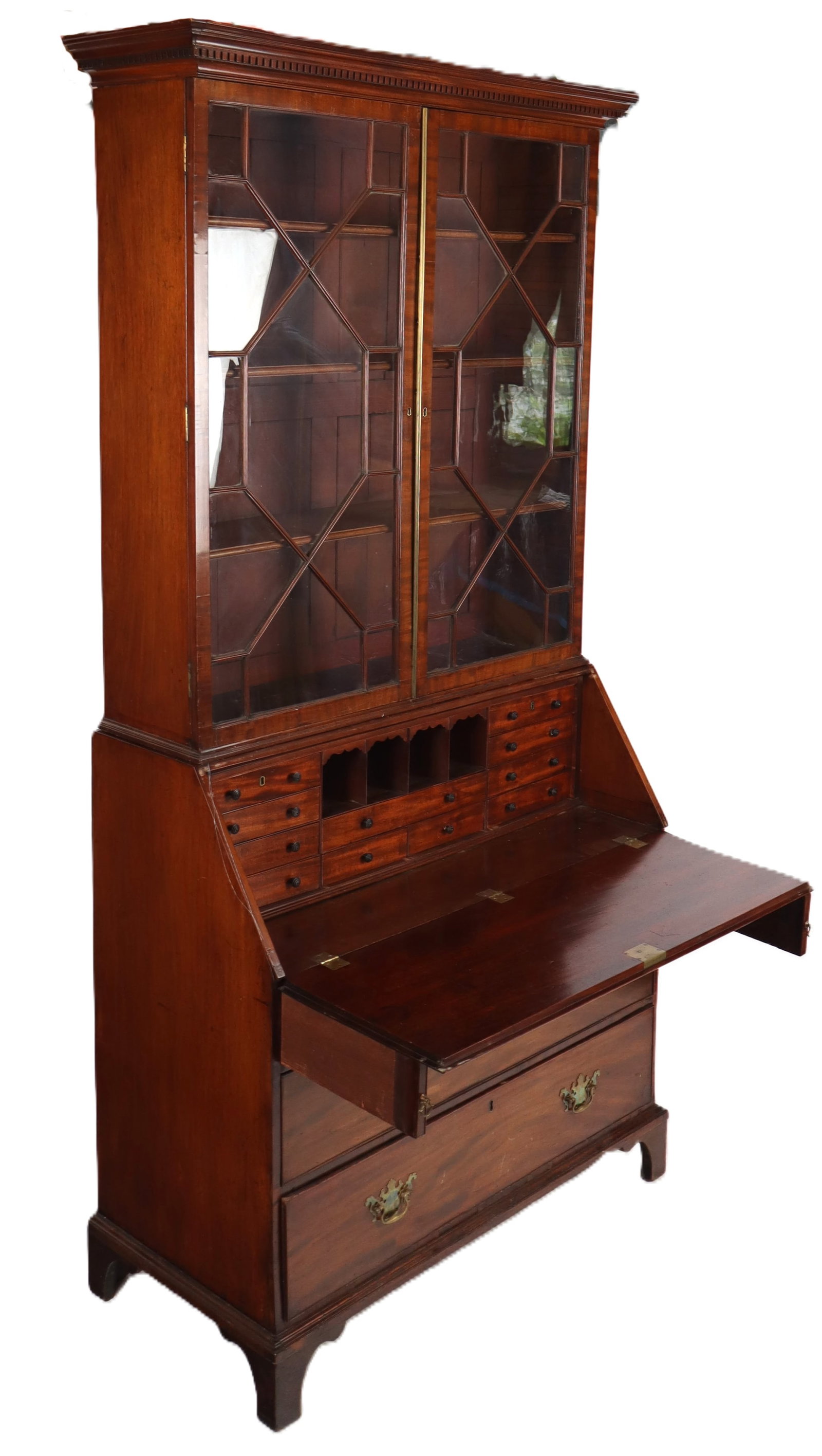 Flame Mahogany Secretary Bookcase (1 of 12)