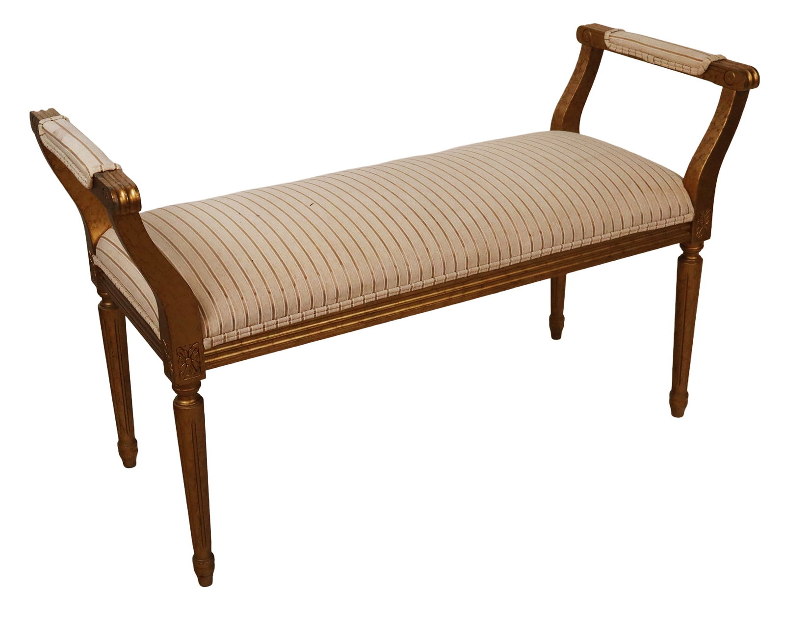 Louis XVI Gilt Wood Window Bench (1 of 10)