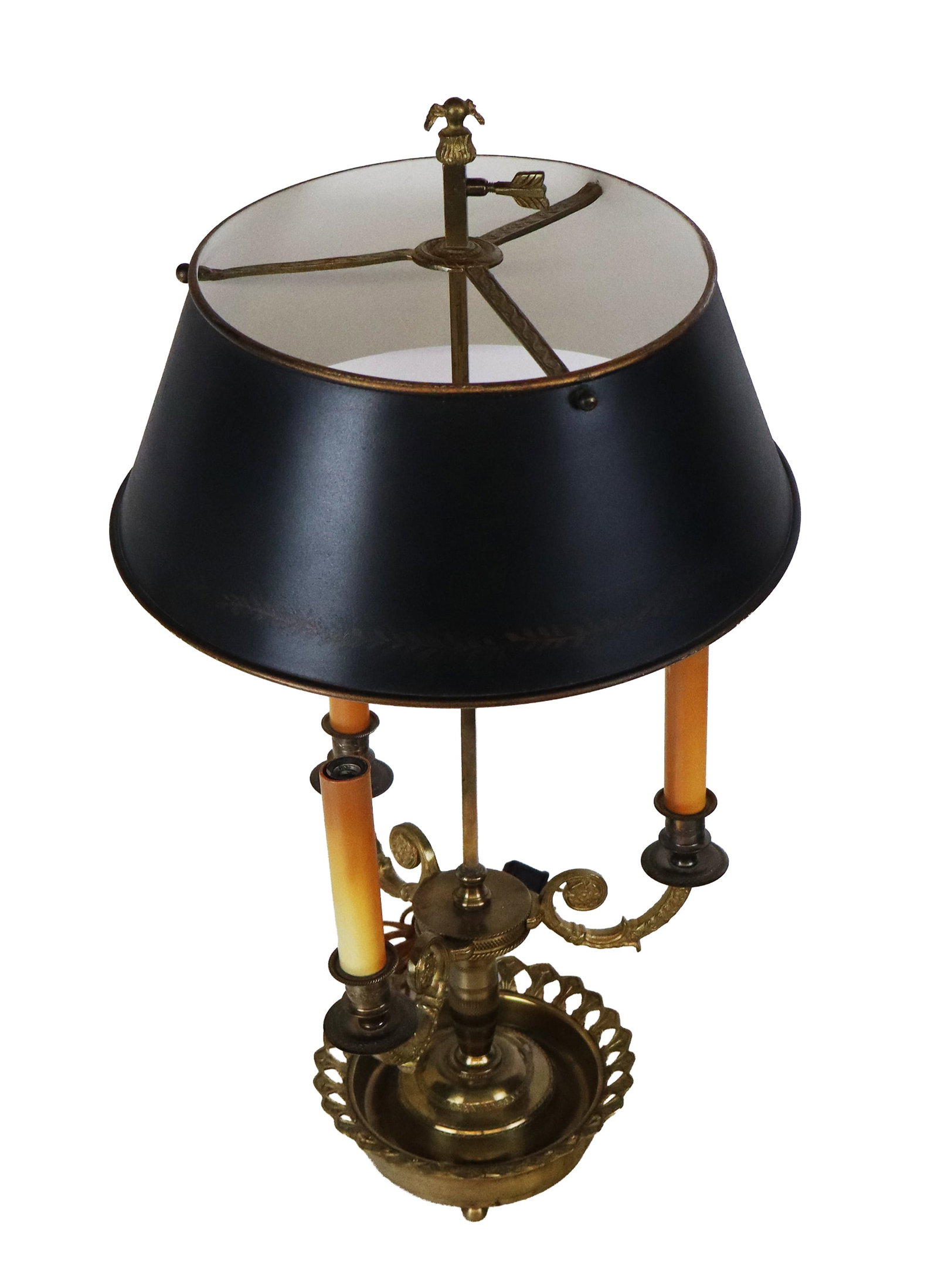 Gilt Brass Bouillotte Lamp (1 of 9)