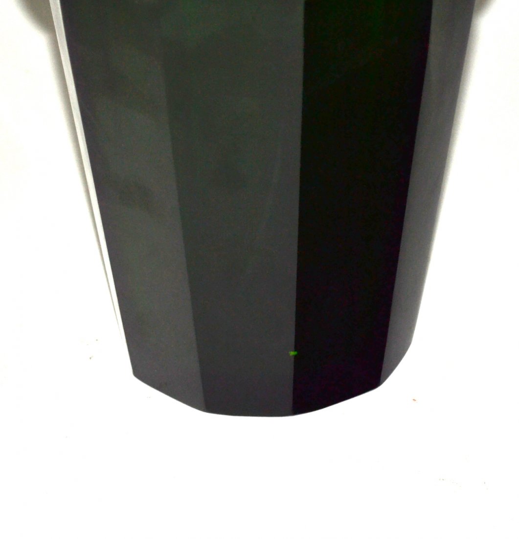 Moser Faceted Emerald Green Glass Vase - 5