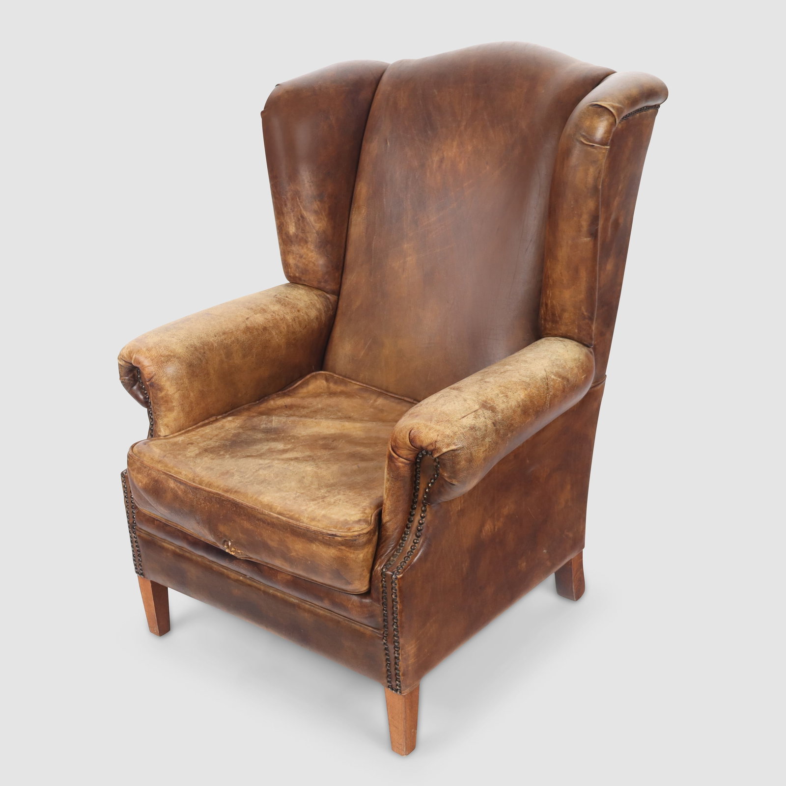 Leather Upholstered Wing Chair (1 of 11)
