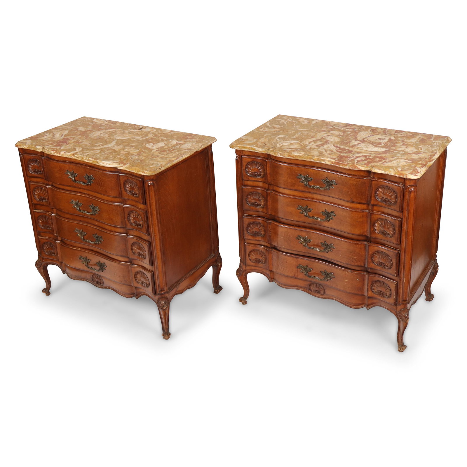 Pair of Italian Marble Top Commodes (1 of 18)