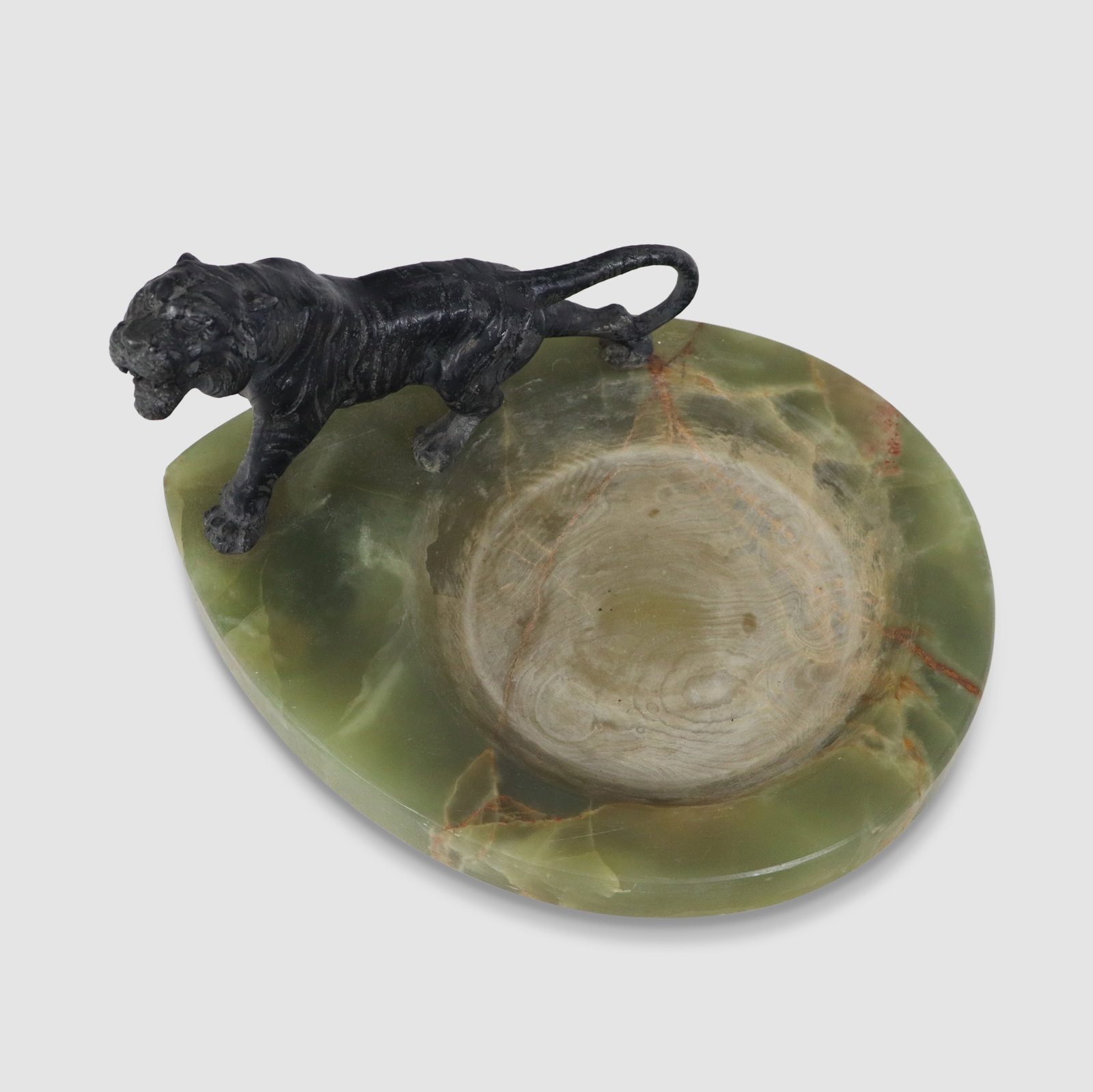 Art Deco Metal and Onyx Ashray (1 of 11)