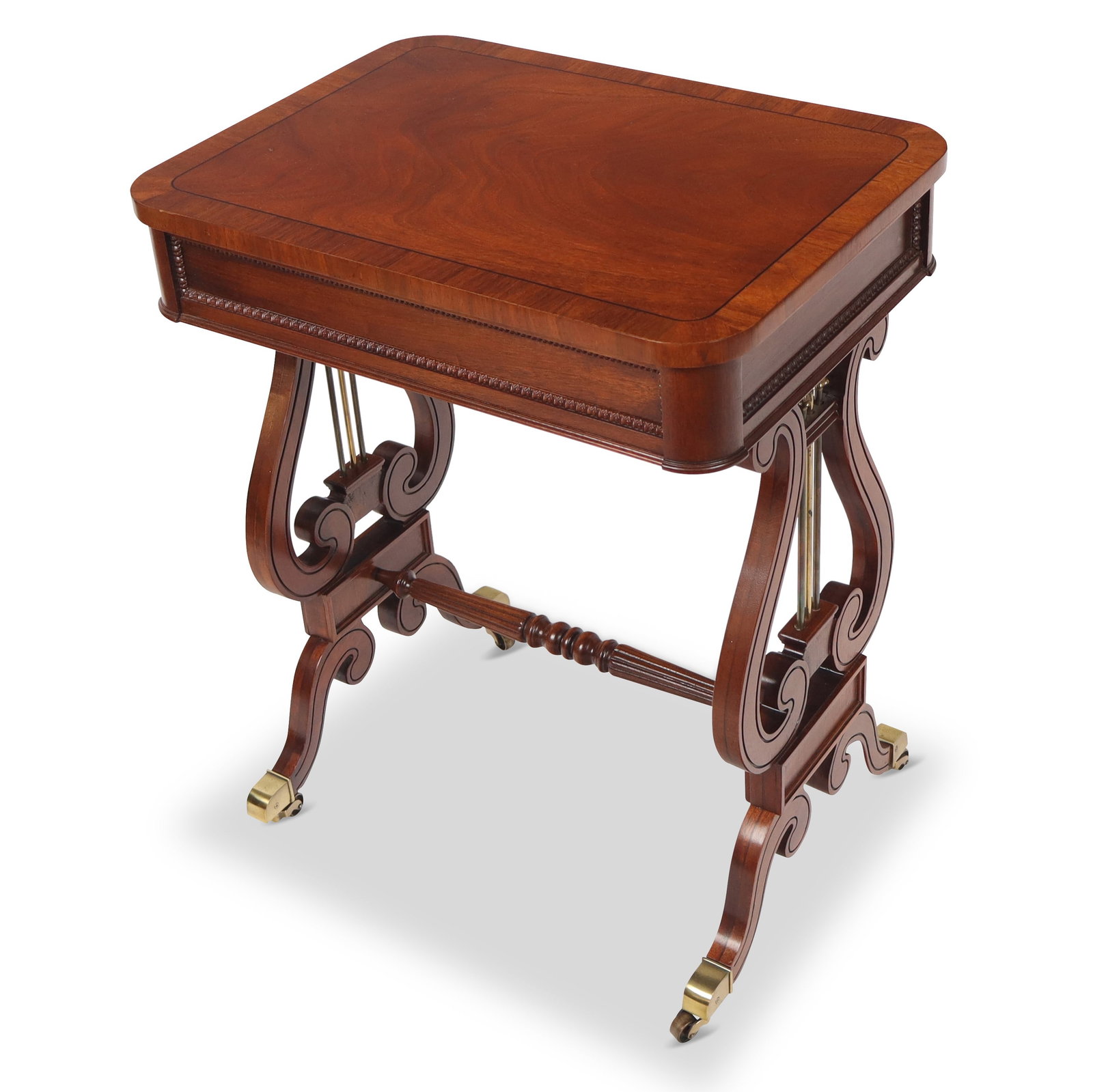 Mahogany and Lyre Form Side Table (1 of 9)